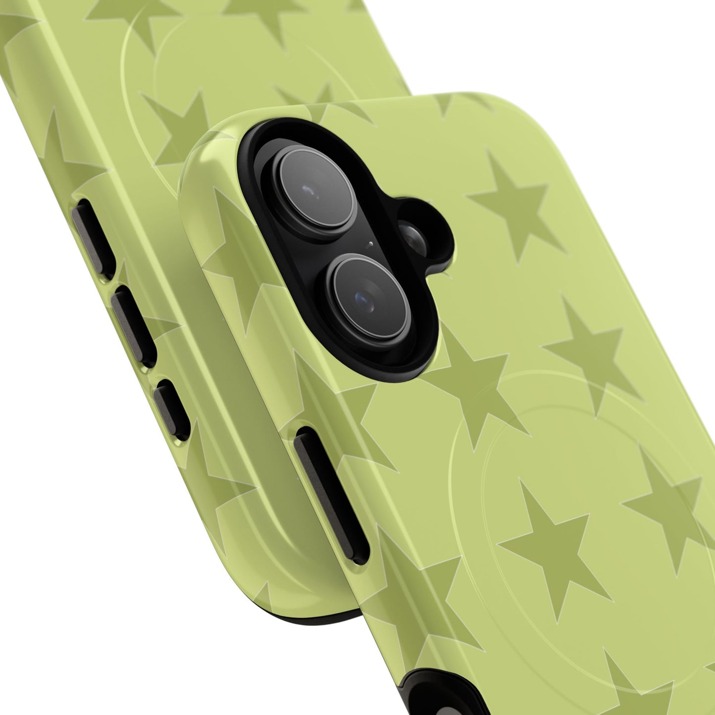 Olive Star Pattern Tough Magnetic Phone Case — Slim Protective iPhone Cover