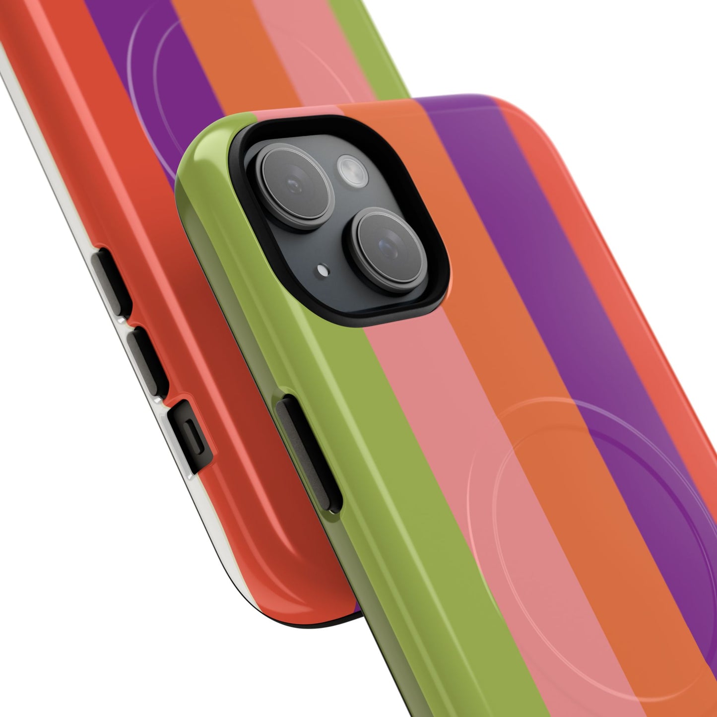 Bold Retro Stripe Magnetic Phone Case — Tough Protective iPhone Cover