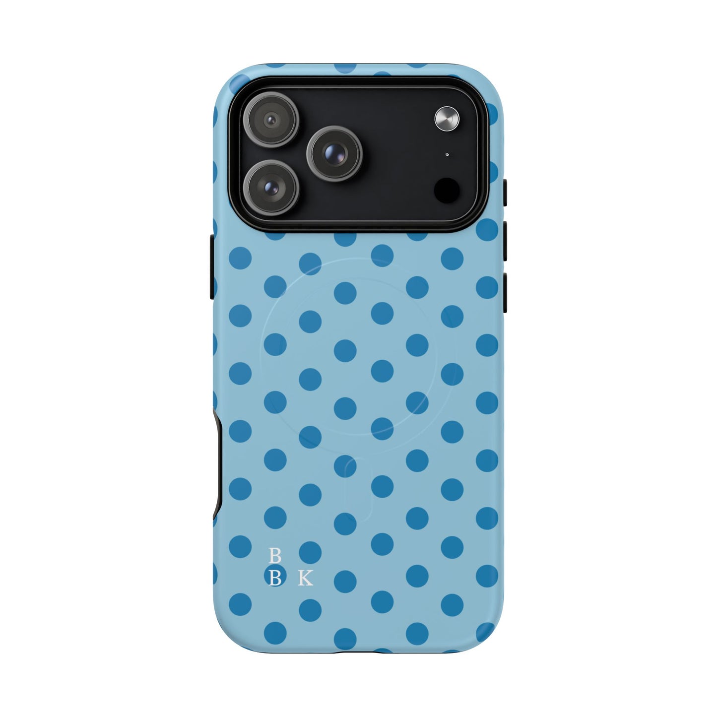 Blue Polka Dot Magnetic Phone Case — Tough Protective iPhone Cover
