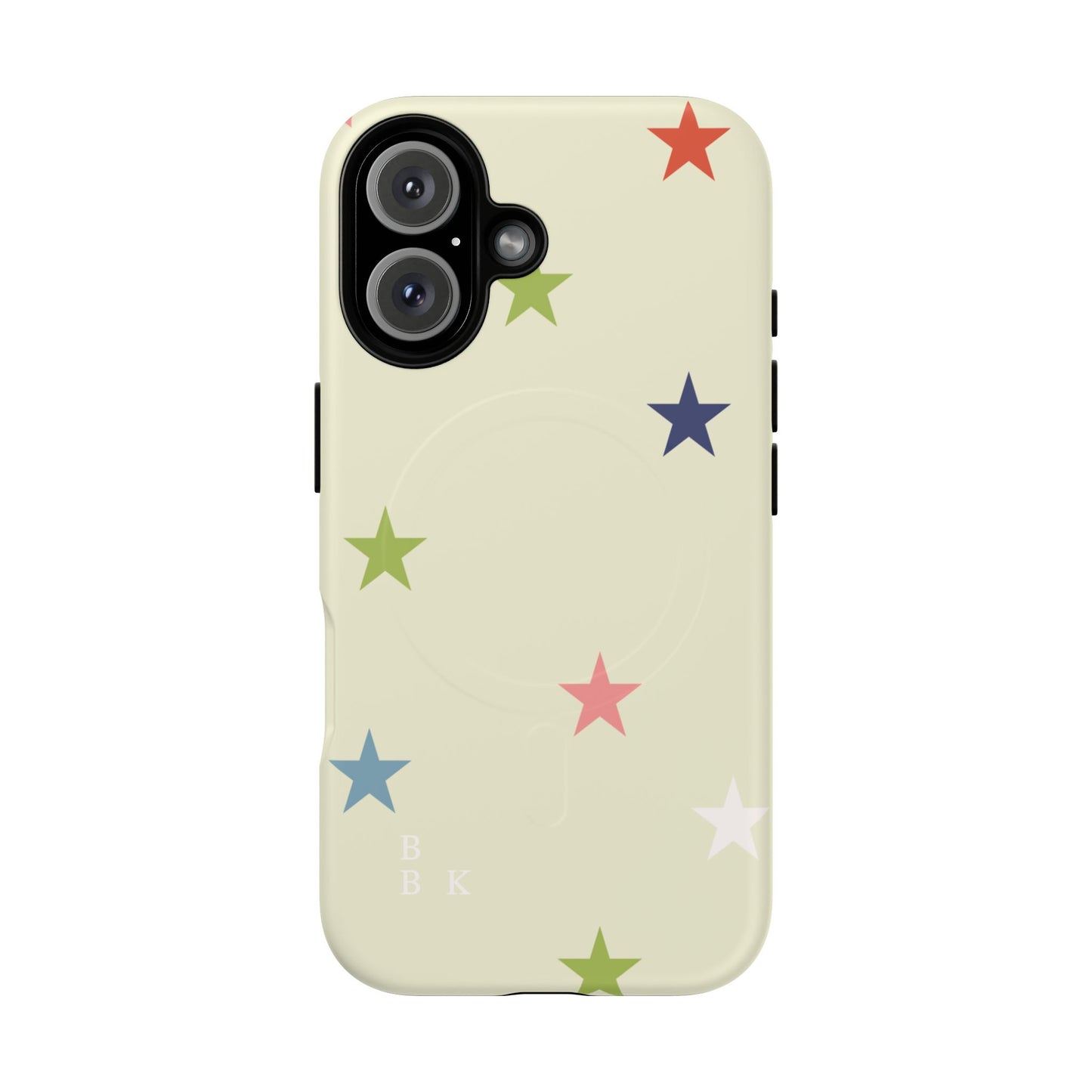 Magnetic Tough Phone Case — Colorful Star Pattern Protective iPhone Cover