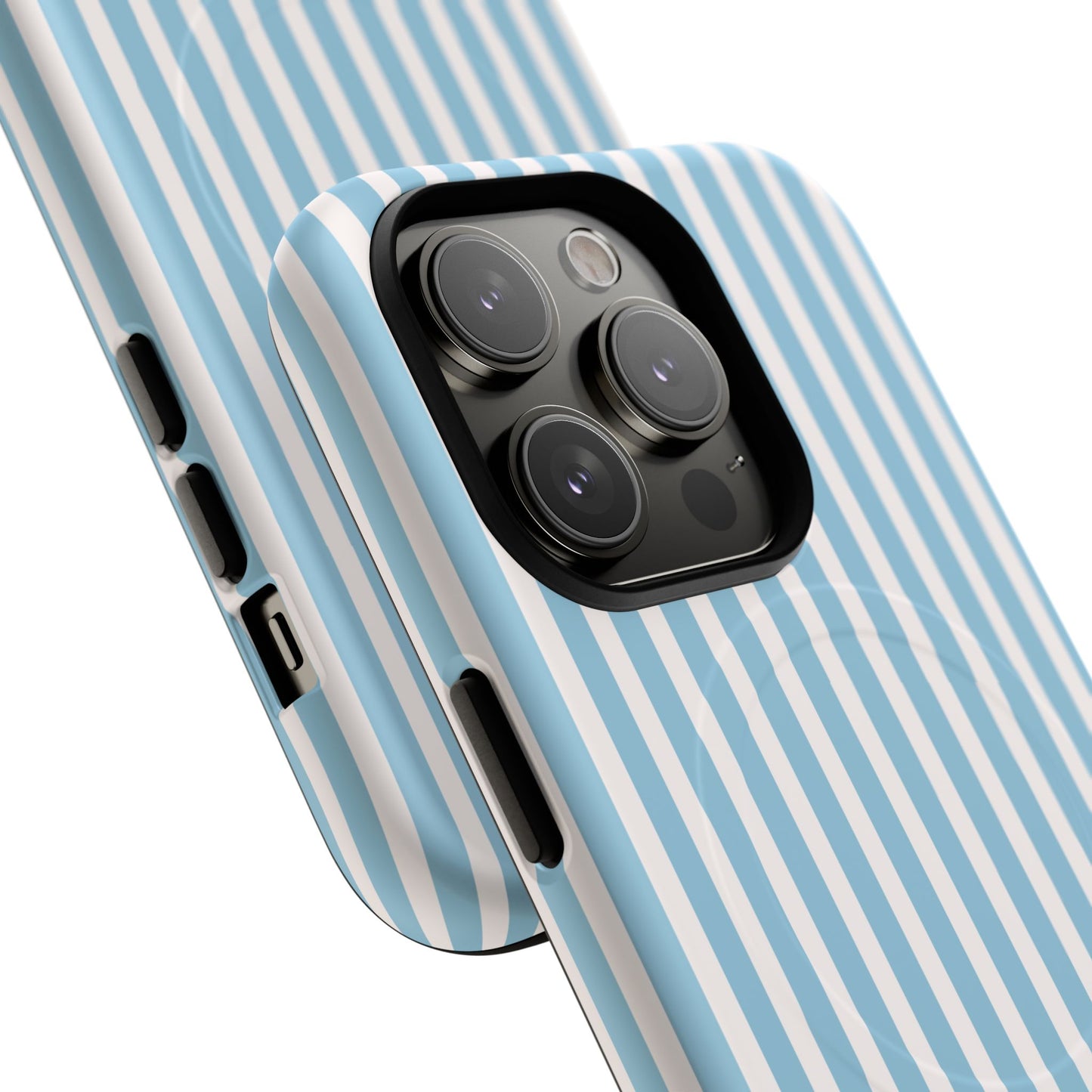 MagSafe Phone Case — Blue Vertical Stripe Tough Magnetic Protective Cover