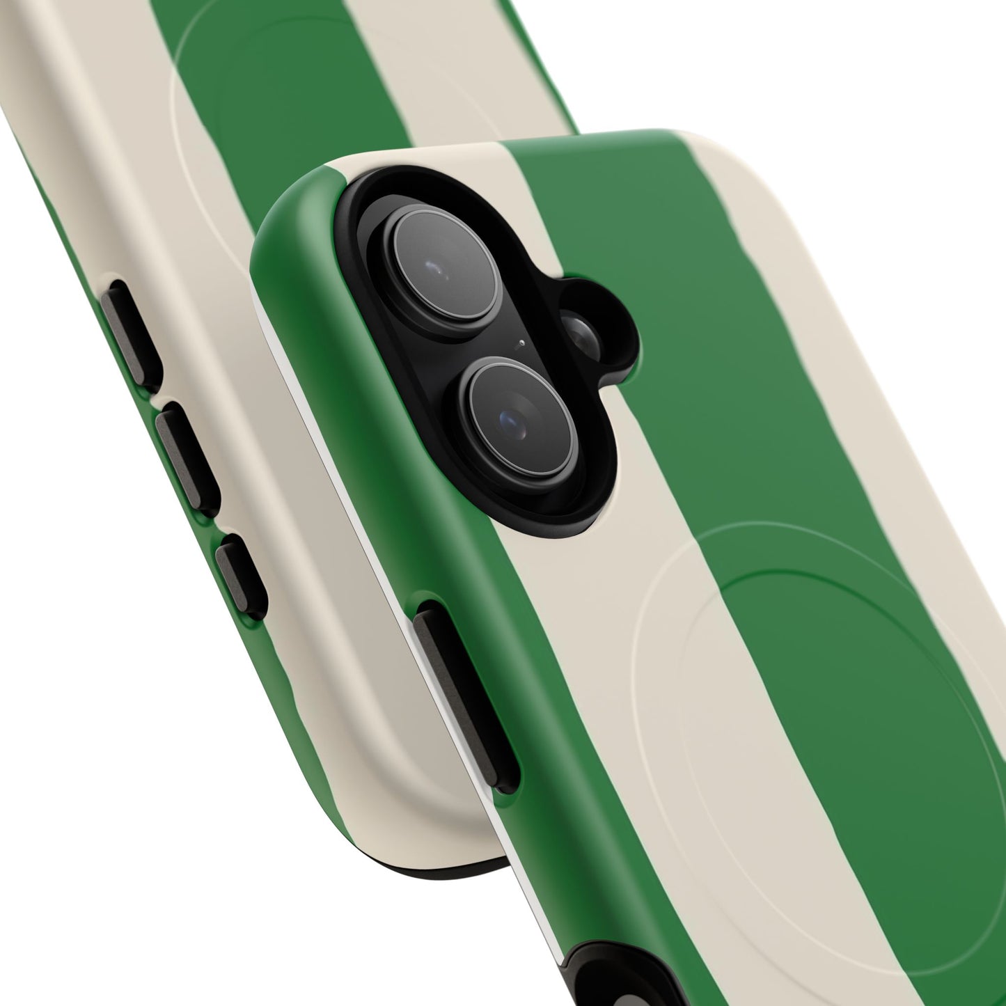 Green Stripe Tough Magnetic Phone Case — Custom Monogram BBK