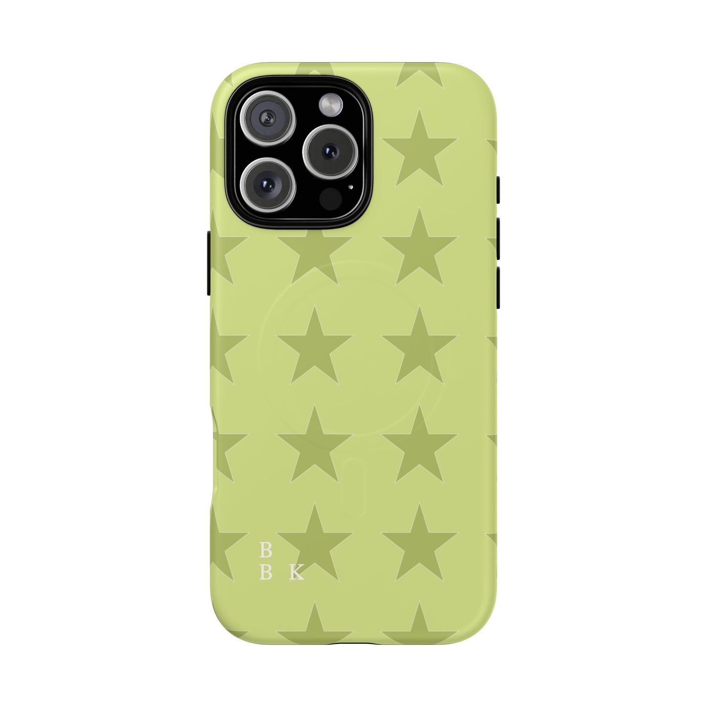 Olive Star Pattern Tough Magnetic Phone Case — Slim Protective iPhone Cover