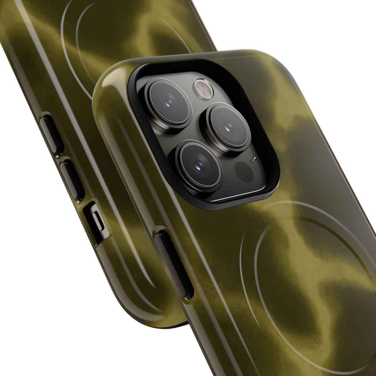 Olive Smoke Magnetic Phone Case — Tough Protective MagSafe-Compatible Cover