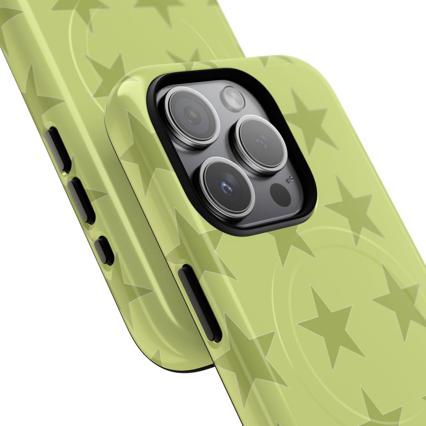Olive Star Pattern Tough Magnetic Phone Case — Slim Protective iPhone Cover