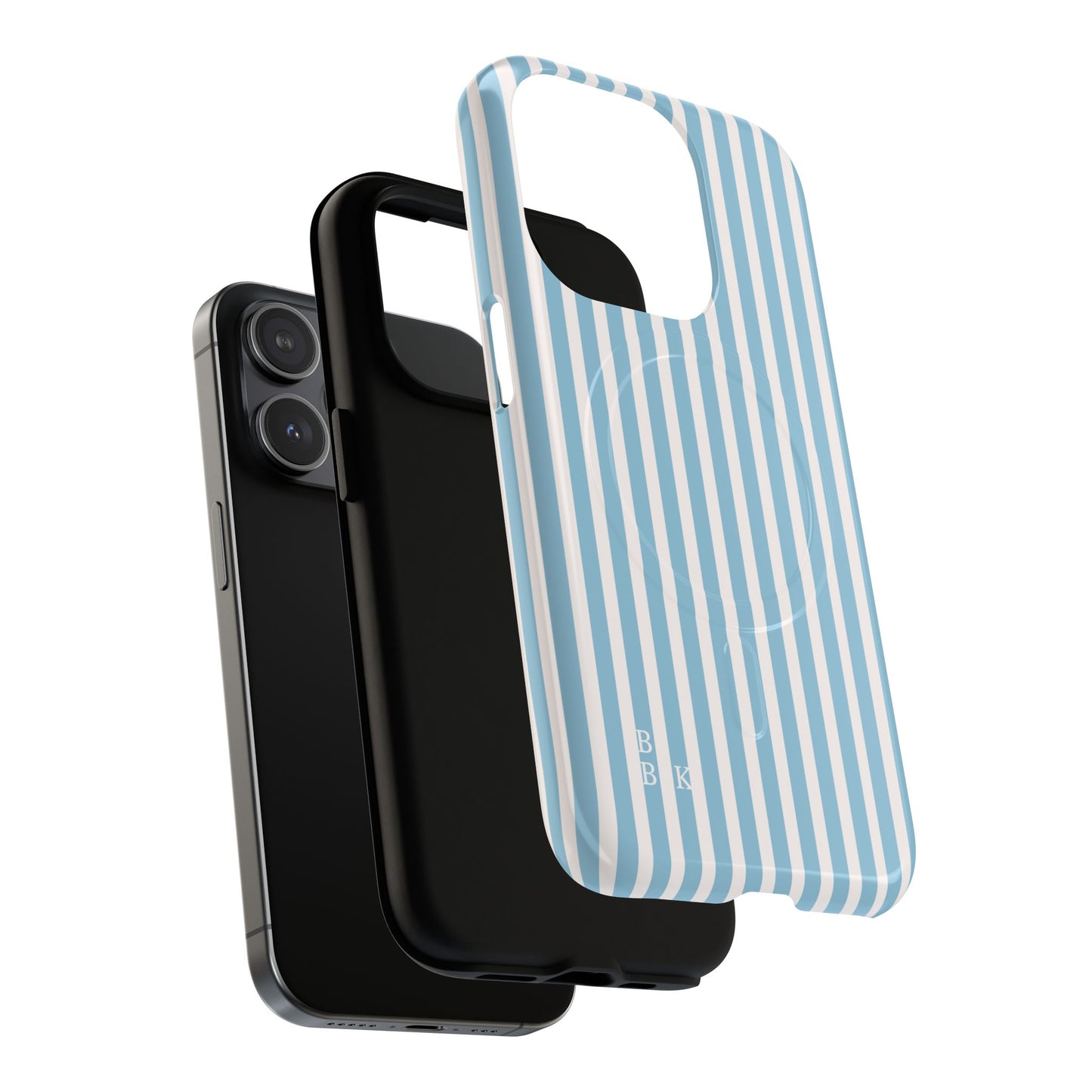 MagSafe Phone Case — Blue Vertical Stripe Tough Magnetic Protective Cover