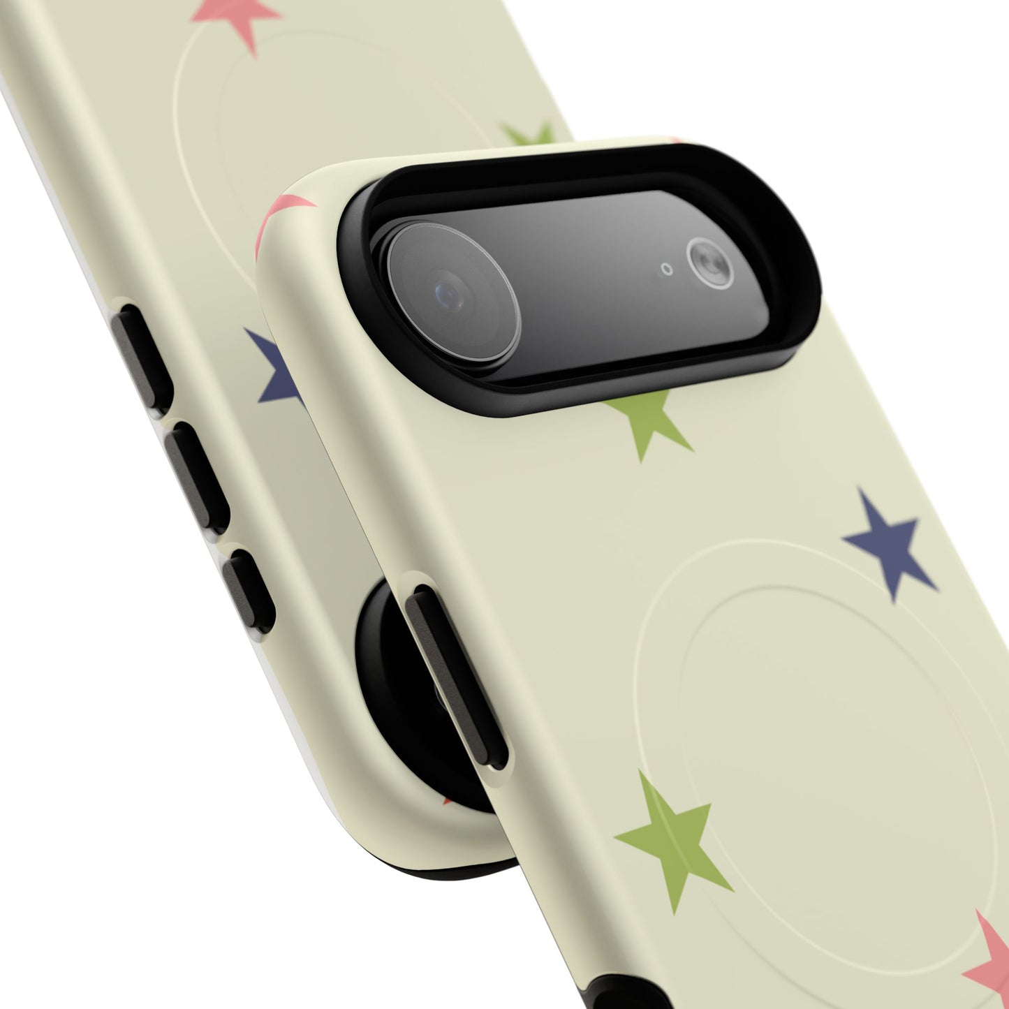 Magnetic Tough Phone Case — Colorful Star Pattern Protective iPhone Cover
