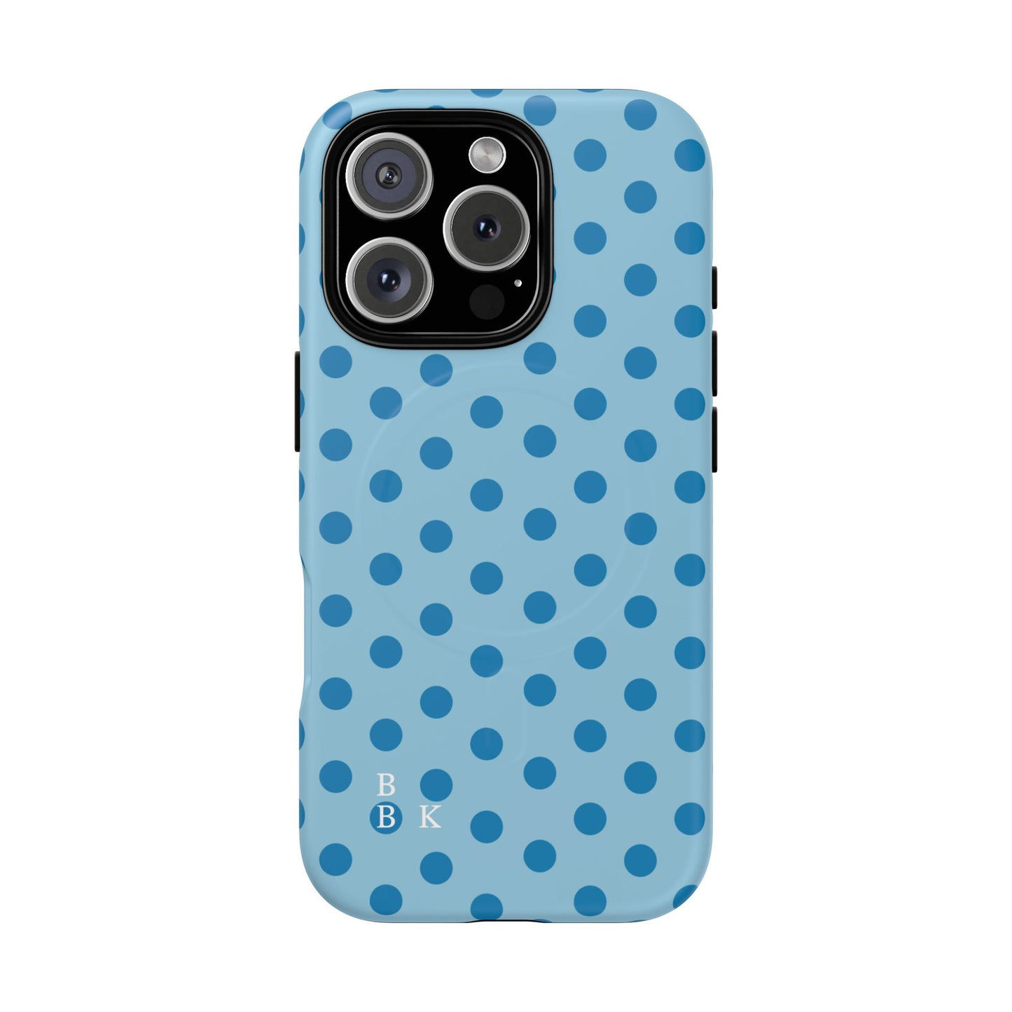 Blue Polka Dot Magnetic Phone Case — Tough Protective iPhone Cover