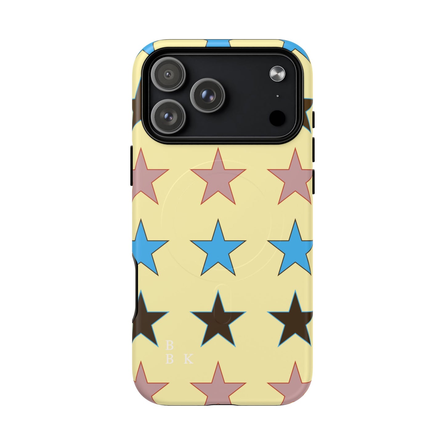 Star Pattern Tough Magnetic Phone Case — Colorful Retro Stars Protective Cover