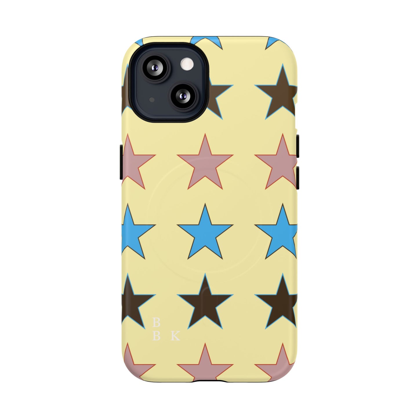 Star Pattern Tough Magnetic Phone Case — Colorful Retro Stars Protective Cover