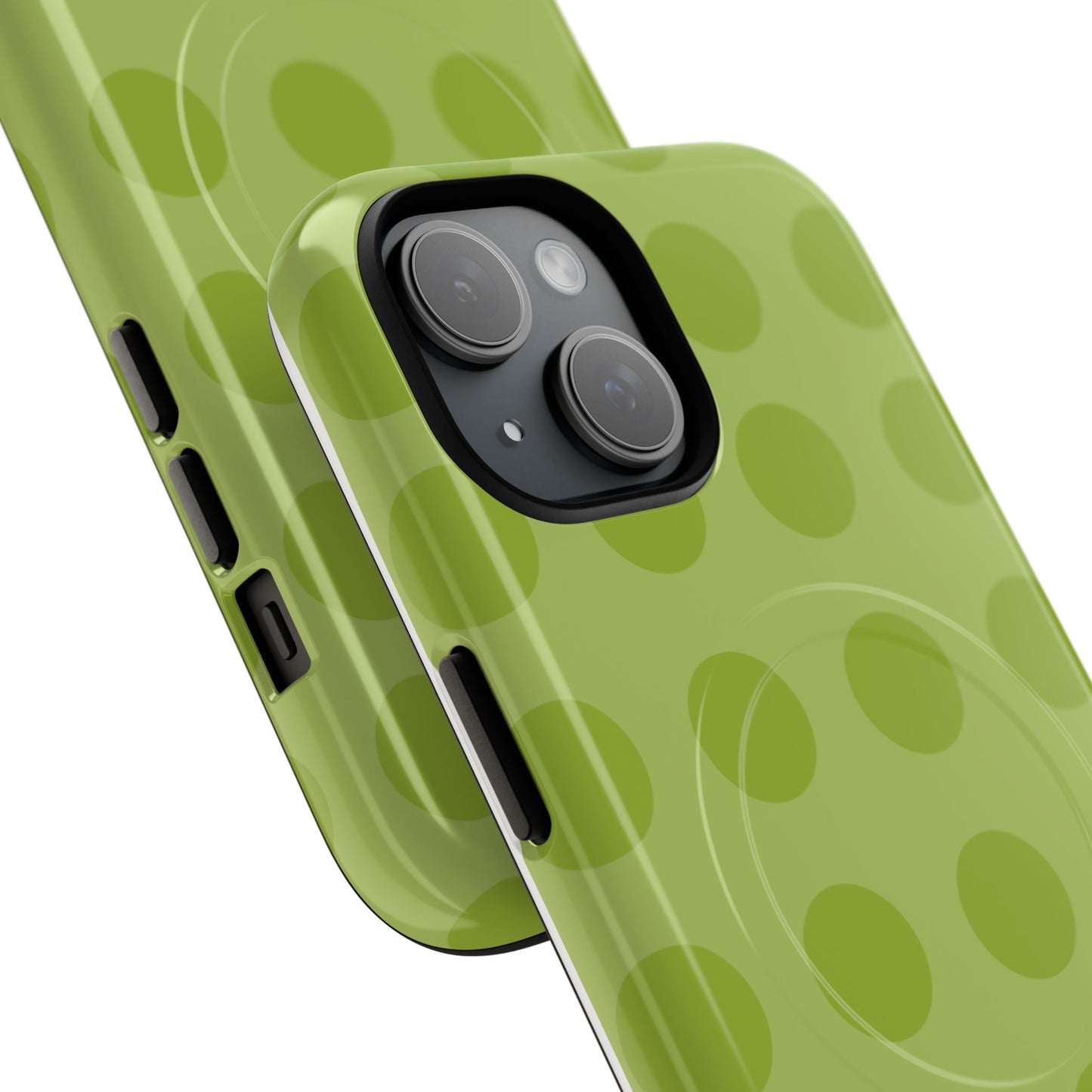 Green Polka Dot Tough Magnetic Phone Case — Slim Magnetic Protective Cover