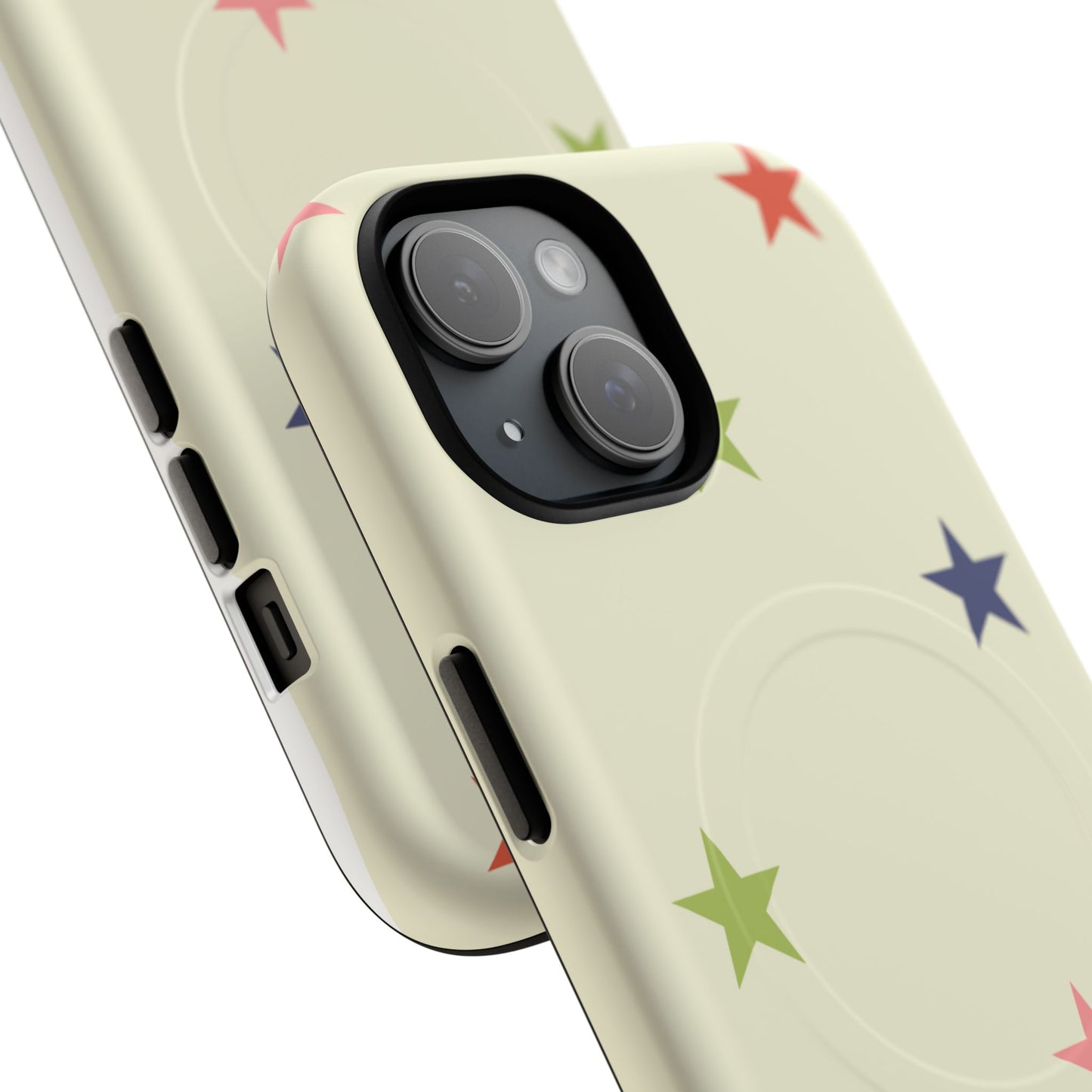 Magnetic Tough Phone Case — Colorful Star Pattern Protective iPhone Cover