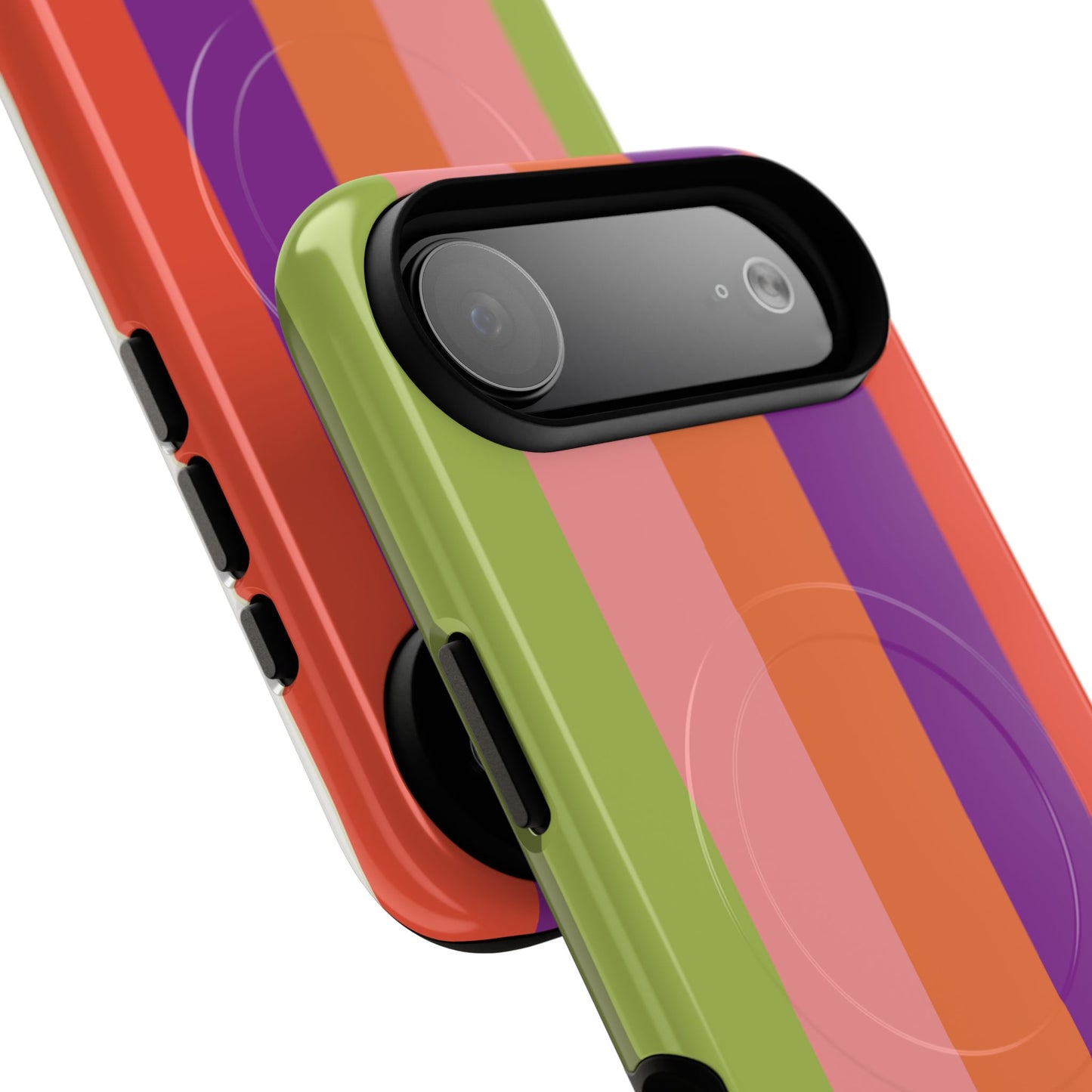 Bold Retro Stripe Magnetic Phone Case — Tough Protective iPhone Cover