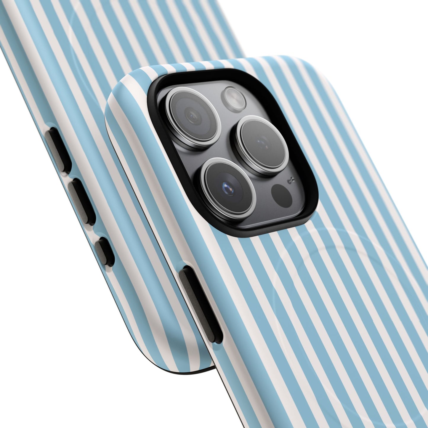 MagSafe Phone Case — Blue Vertical Stripe Tough Magnetic Protective Cover