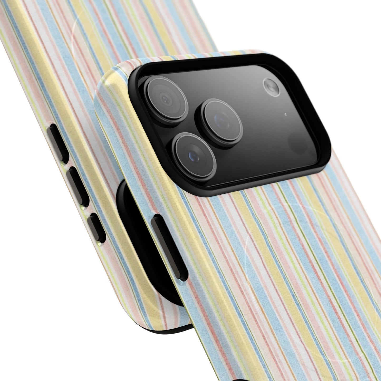 Striped Pastel Phone Case — Tough Magnetic Protection