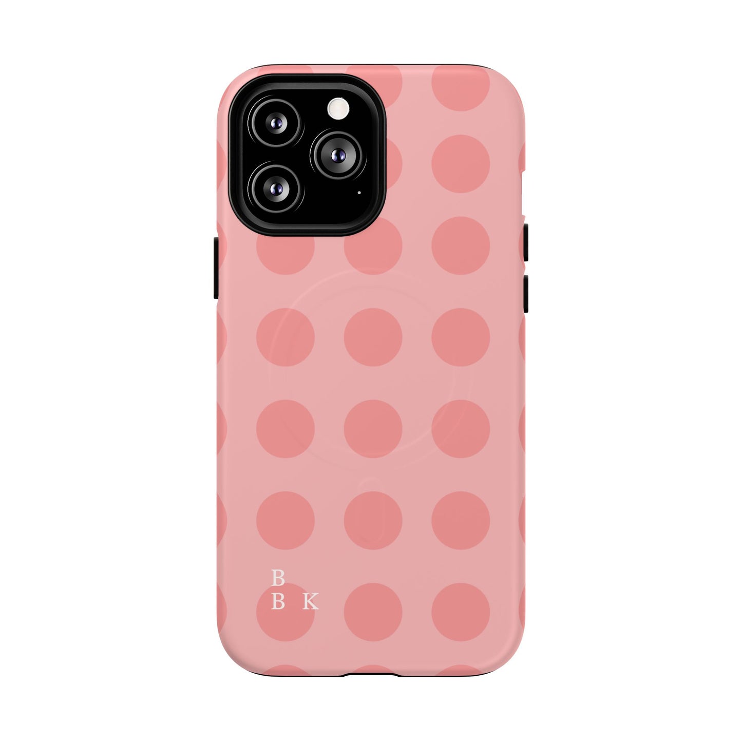 Magnetic Phone Case — Pink Polka Dot Tough Protective Cover