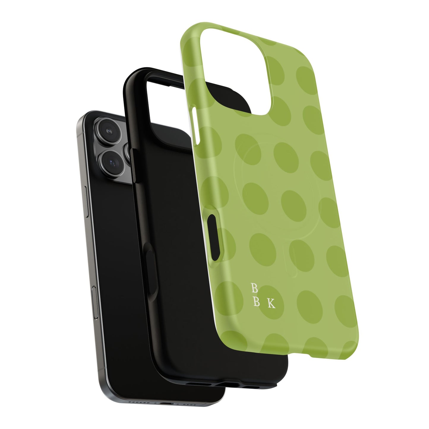 Green Polka Dot Tough Magnetic Phone Case — Slim Magnetic Protective Cover