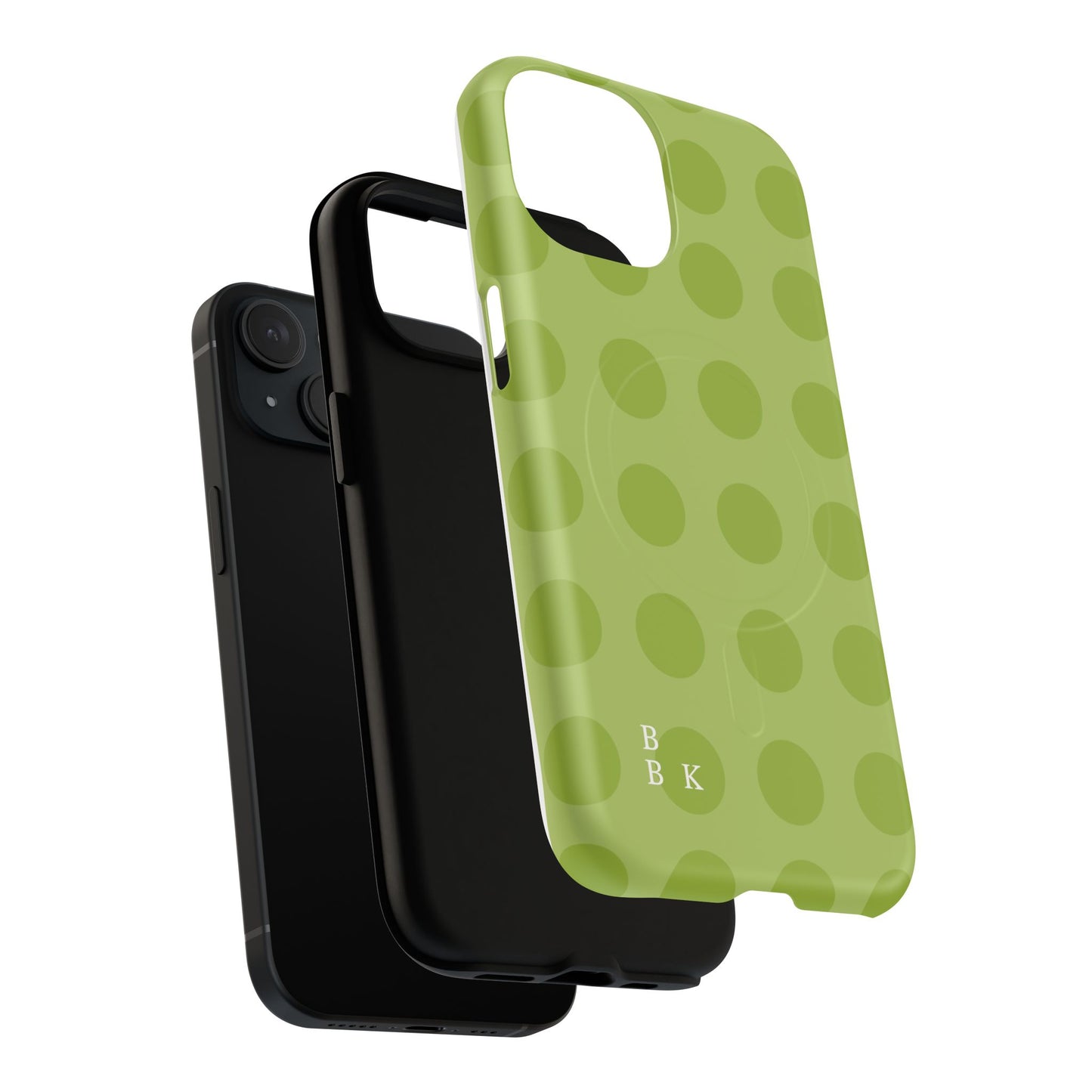 Green Polka Dot Tough Magnetic Phone Case — Slim Magnetic Protective Cover