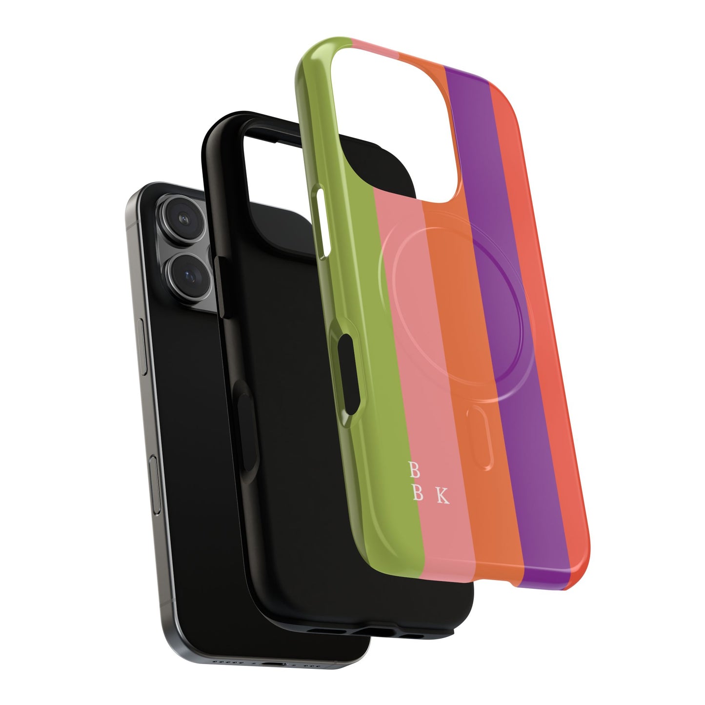 Bold Retro Stripe Magnetic Phone Case — Tough Protective iPhone Cover