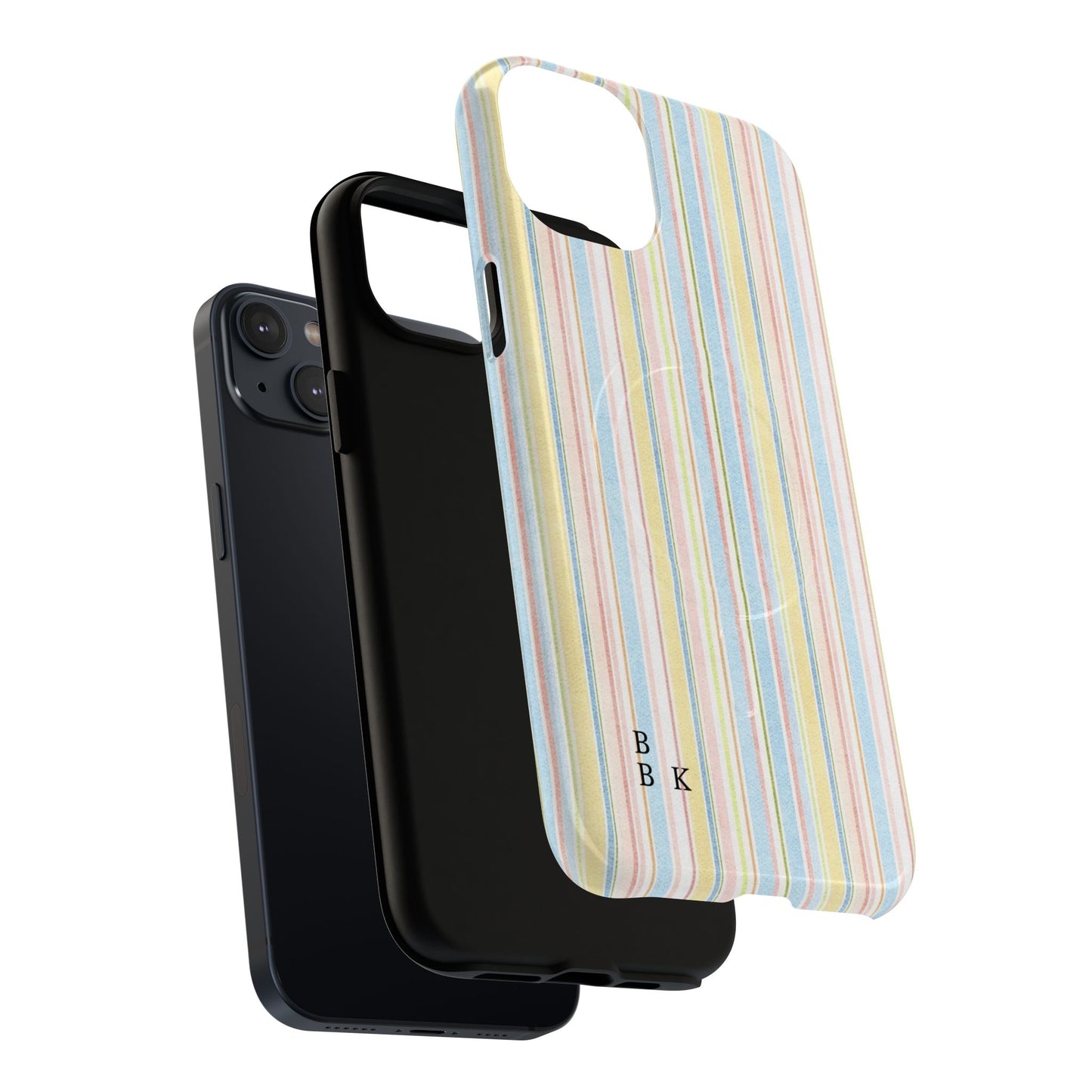 Striped Pastel Phone Case — Tough Magnetic Protection