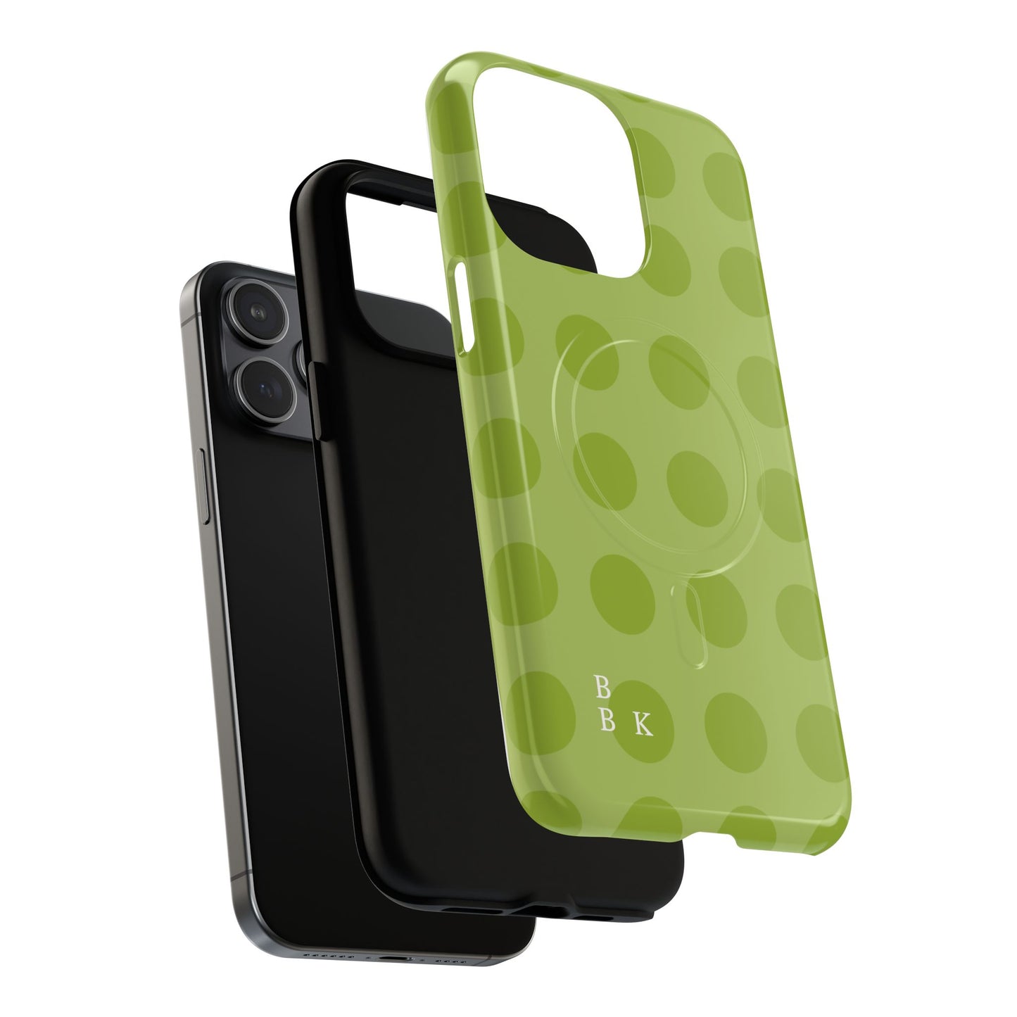 Green Polka Dot Tough Magnetic Phone Case — Slim Magnetic Protective Cover