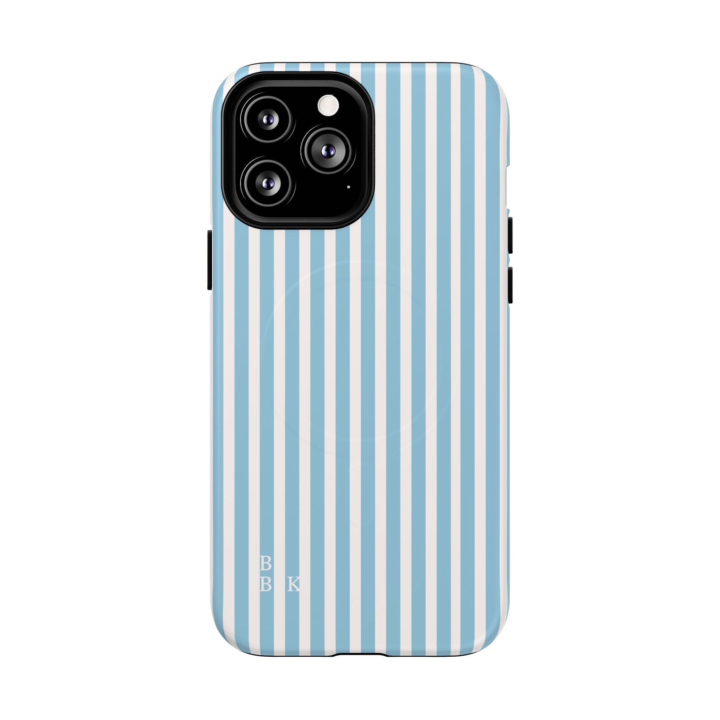 MagSafe Phone Case — Blue Vertical Stripe Tough Magnetic Protective Cover