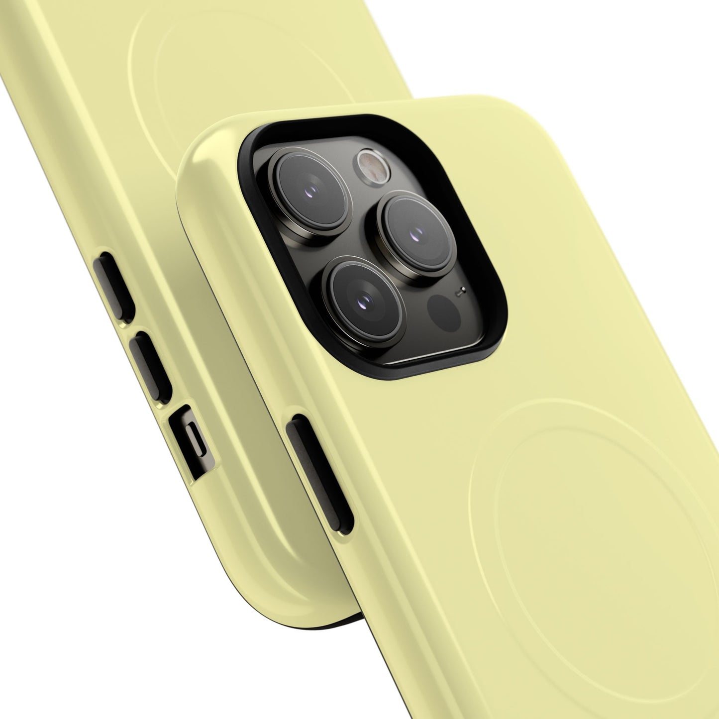 MagSafe Tough Phone Case — Slim Magnetic Protective Case (Pastel Yellow)
