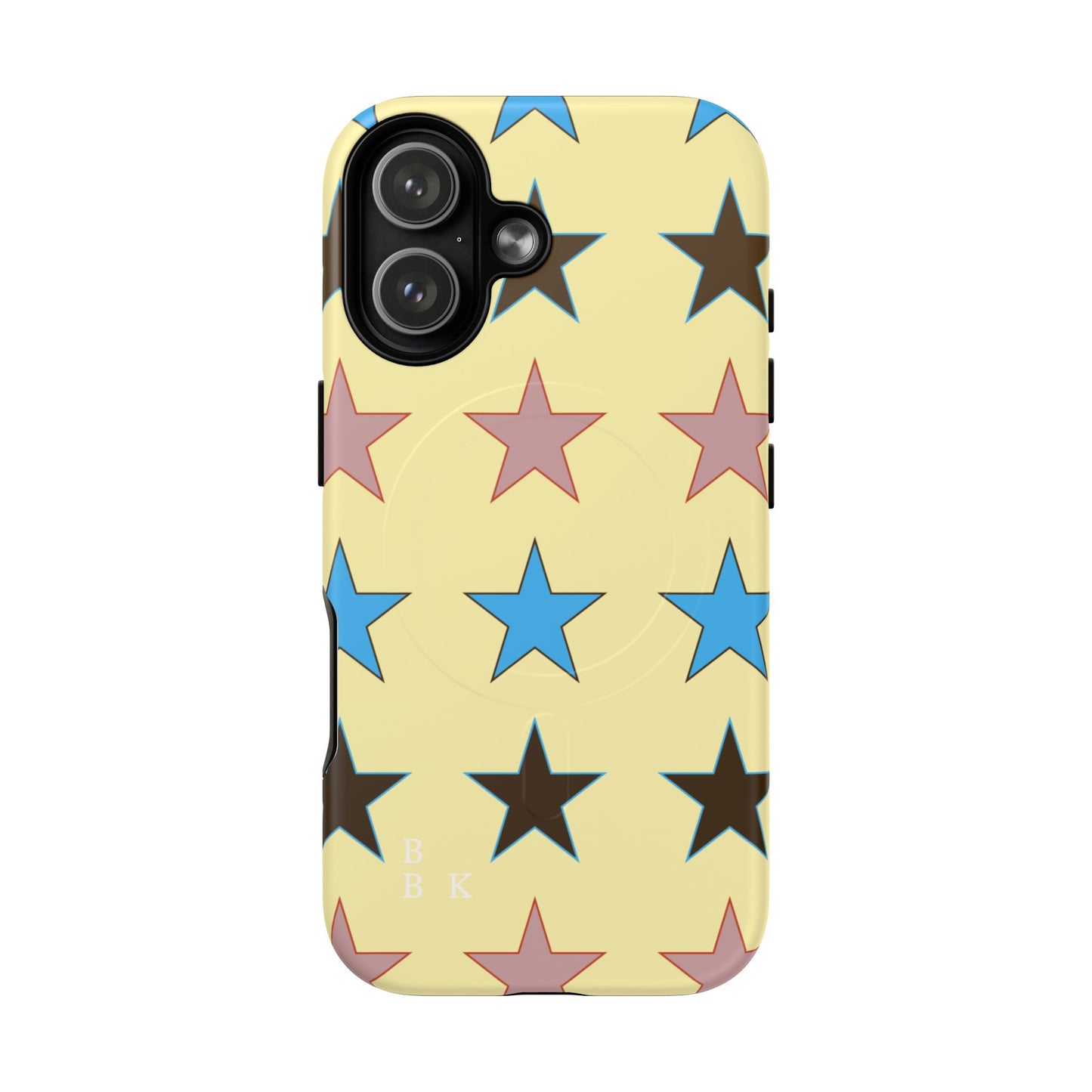 Star Pattern Tough Magnetic Phone Case — Colorful Retro Stars Protective Cover
