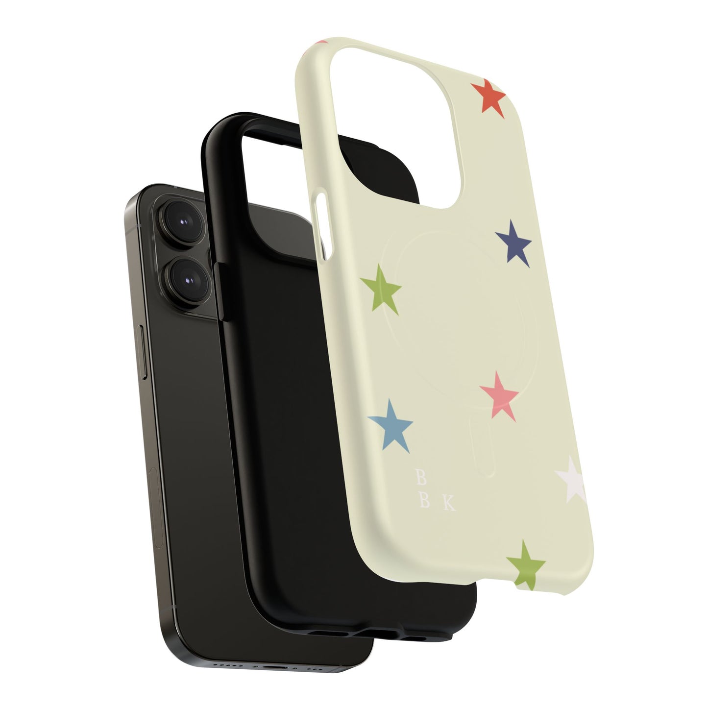 Magnetic Tough Phone Case — Colorful Star Pattern Protective iPhone Cover