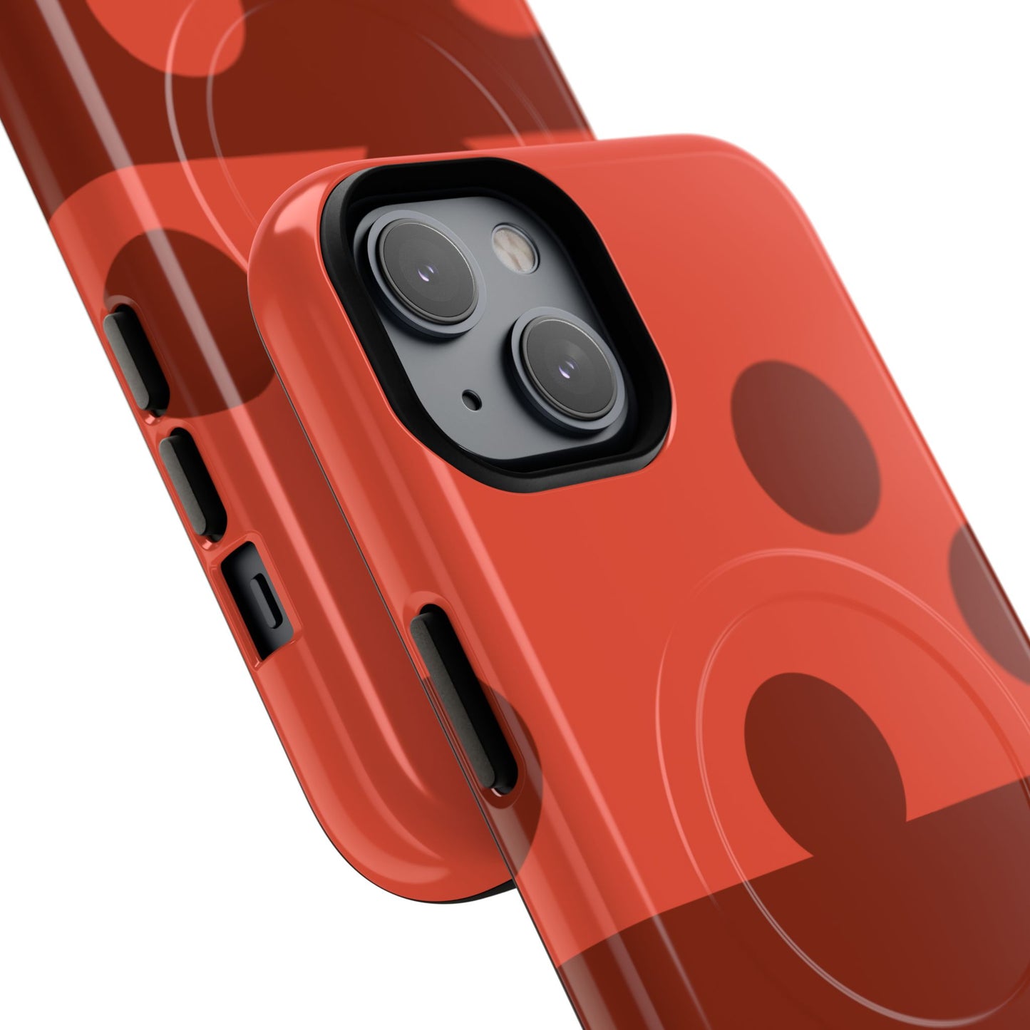 Red Polka Dot Magnetic Tough Case — Protective Phone Cover with MagSafe