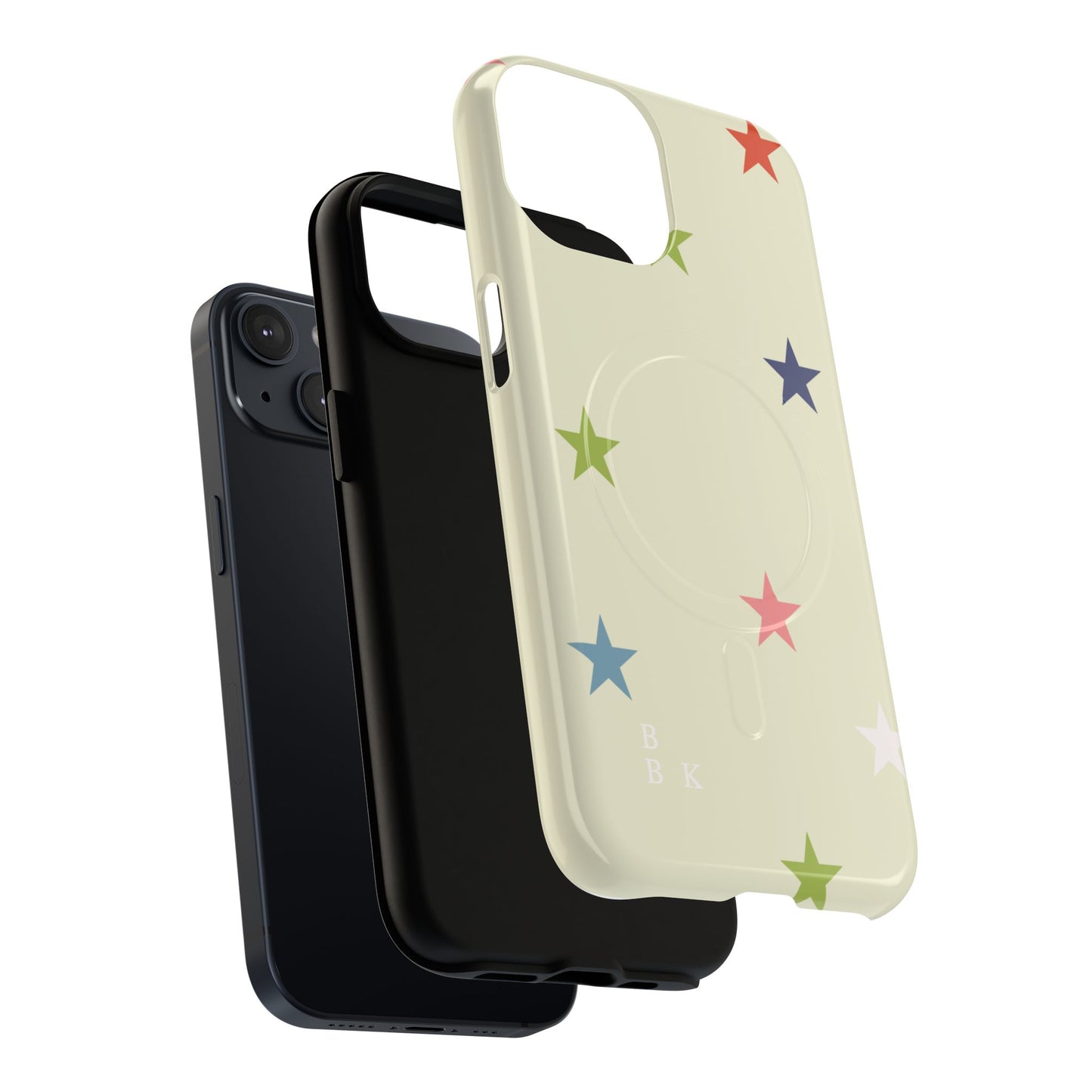 Magnetic Tough Phone Case — Colorful Star Pattern Protective iPhone Cover