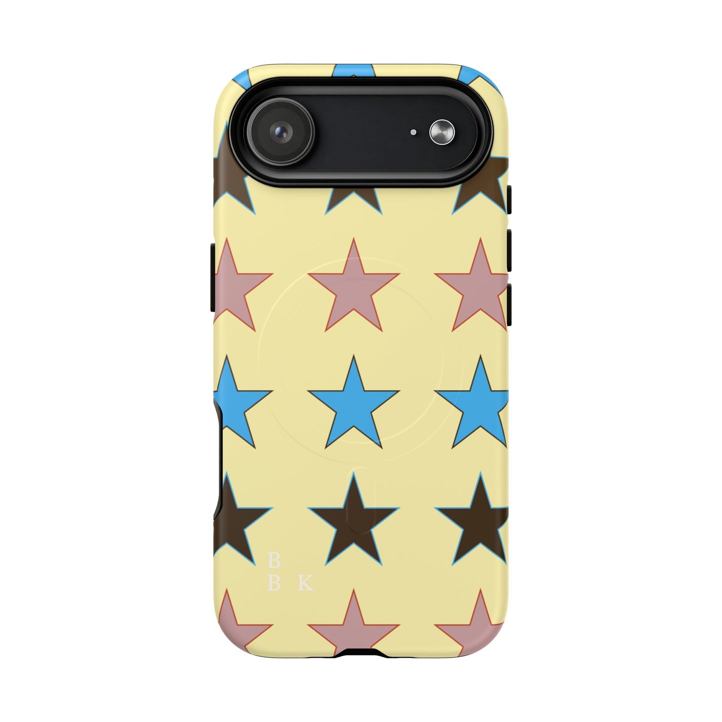 Star Pattern Tough Magnetic Phone Case — Colorful Retro Stars Protective Cover