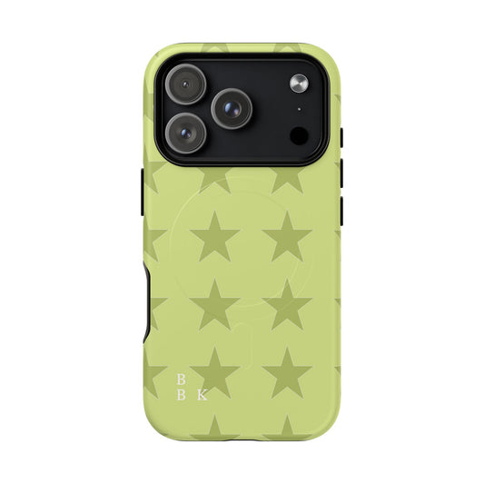 Olive Star Pattern Tough Magnetic Phone Case — Slim Protective iPhone Cover