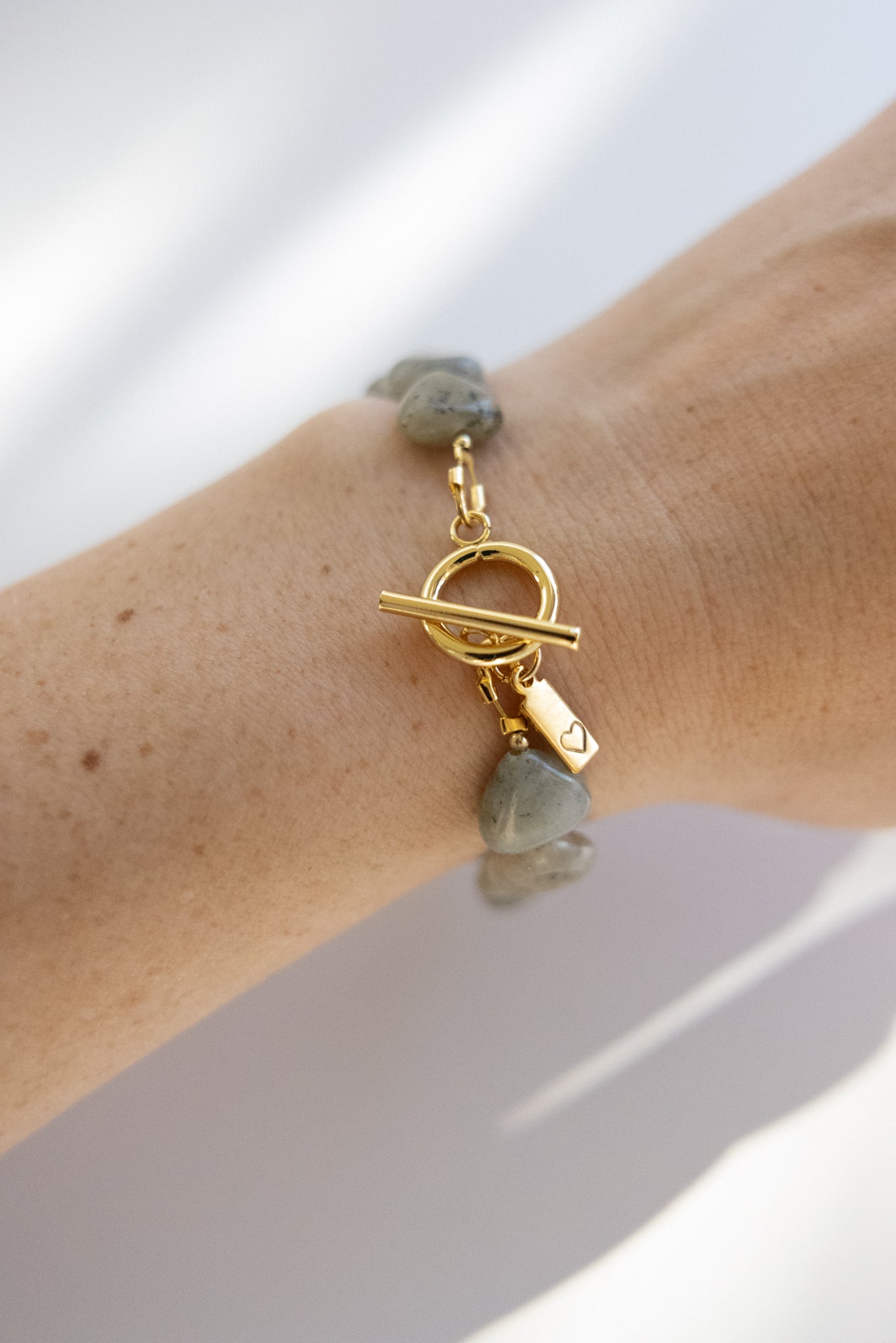 Labradorite Heart Bracelet
