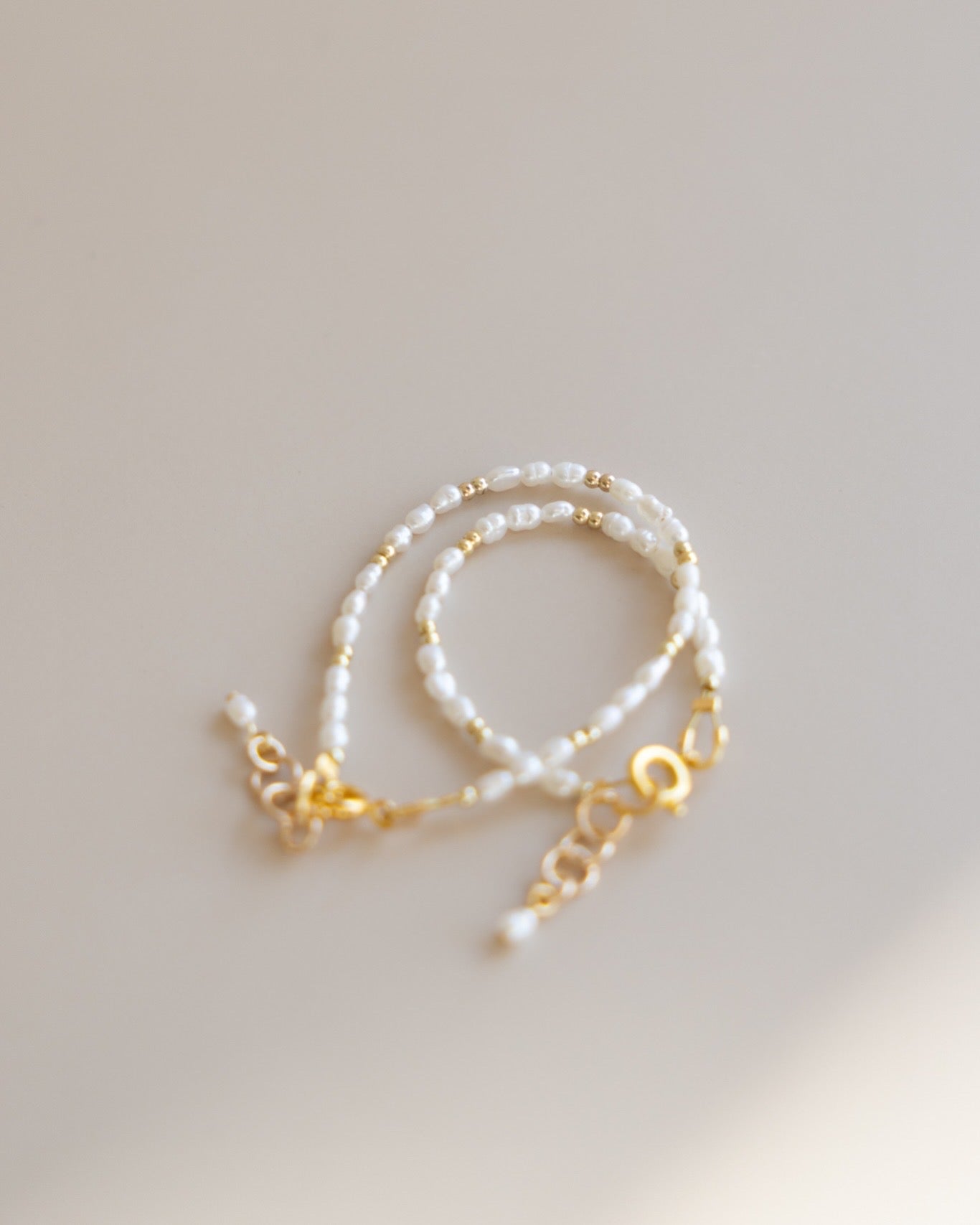 Baby + Kid Pearl + Gold Bracelet