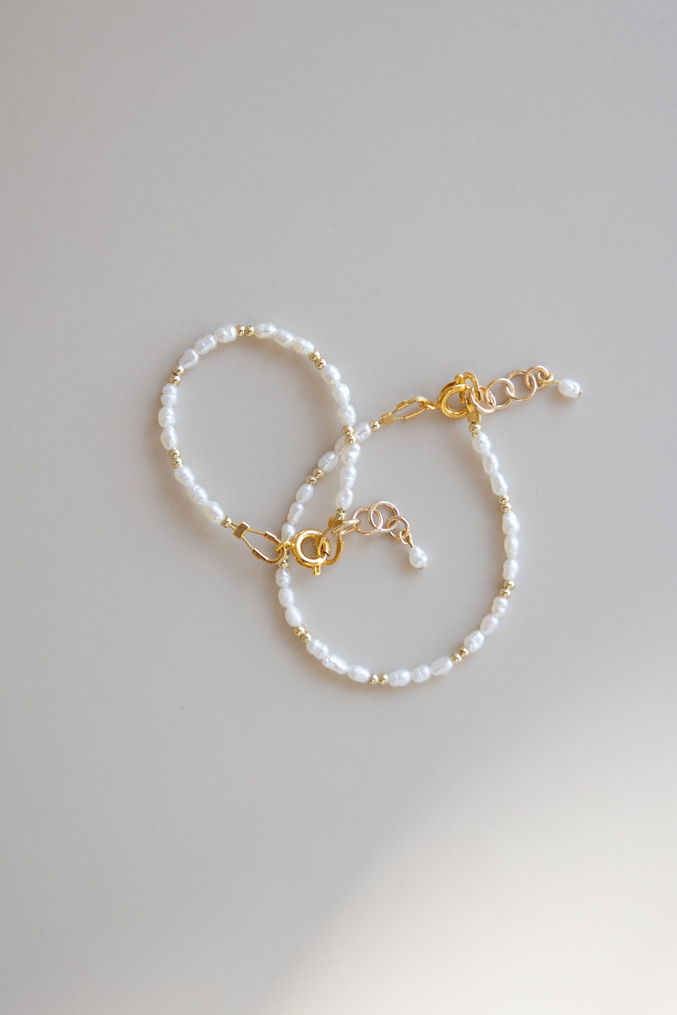 Baby + Kid Pearl + Gold Bracelet