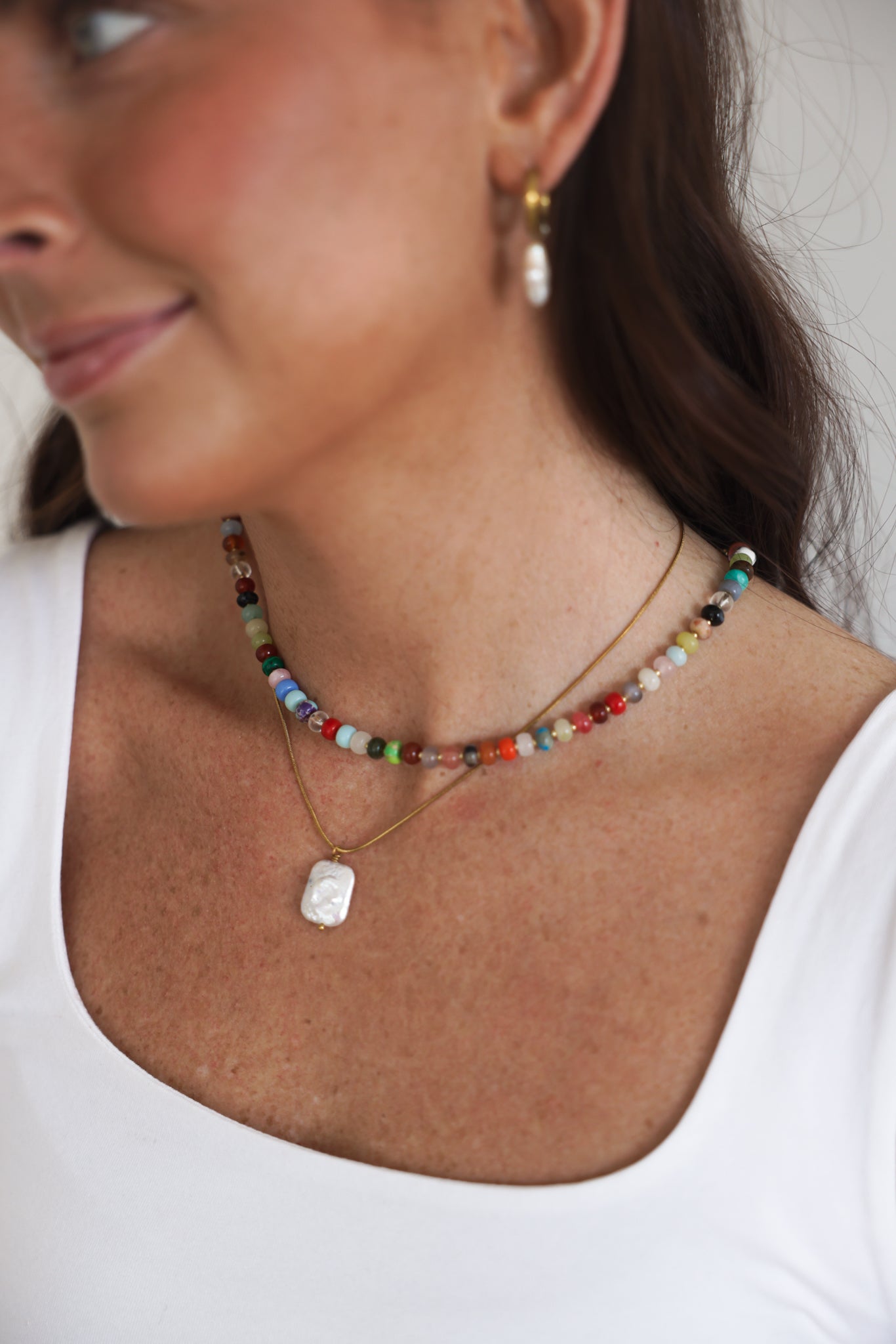 Multi-Colored Gemstone Necklace