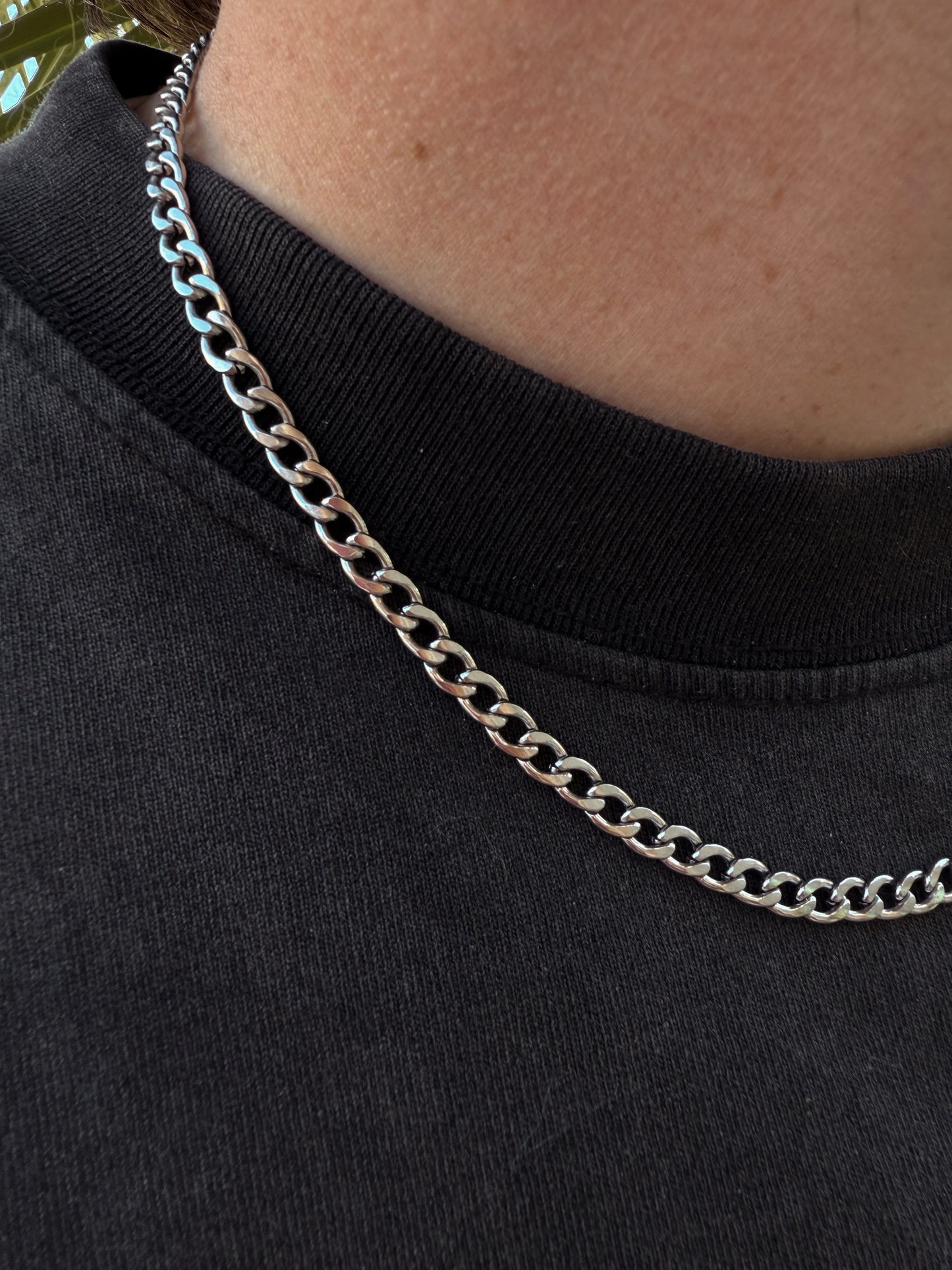 Men’s Stainless Steel Curb Chain Necklace