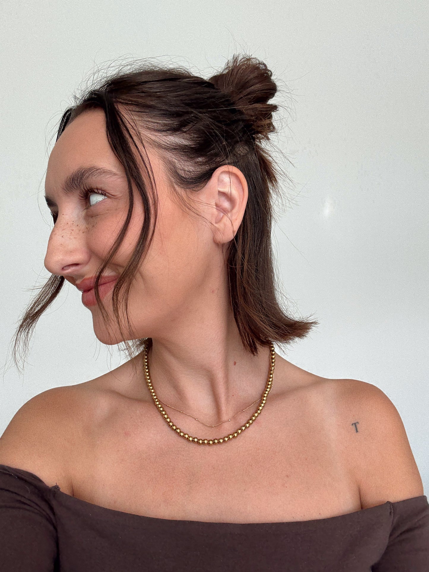 Gold Beaded Necklace