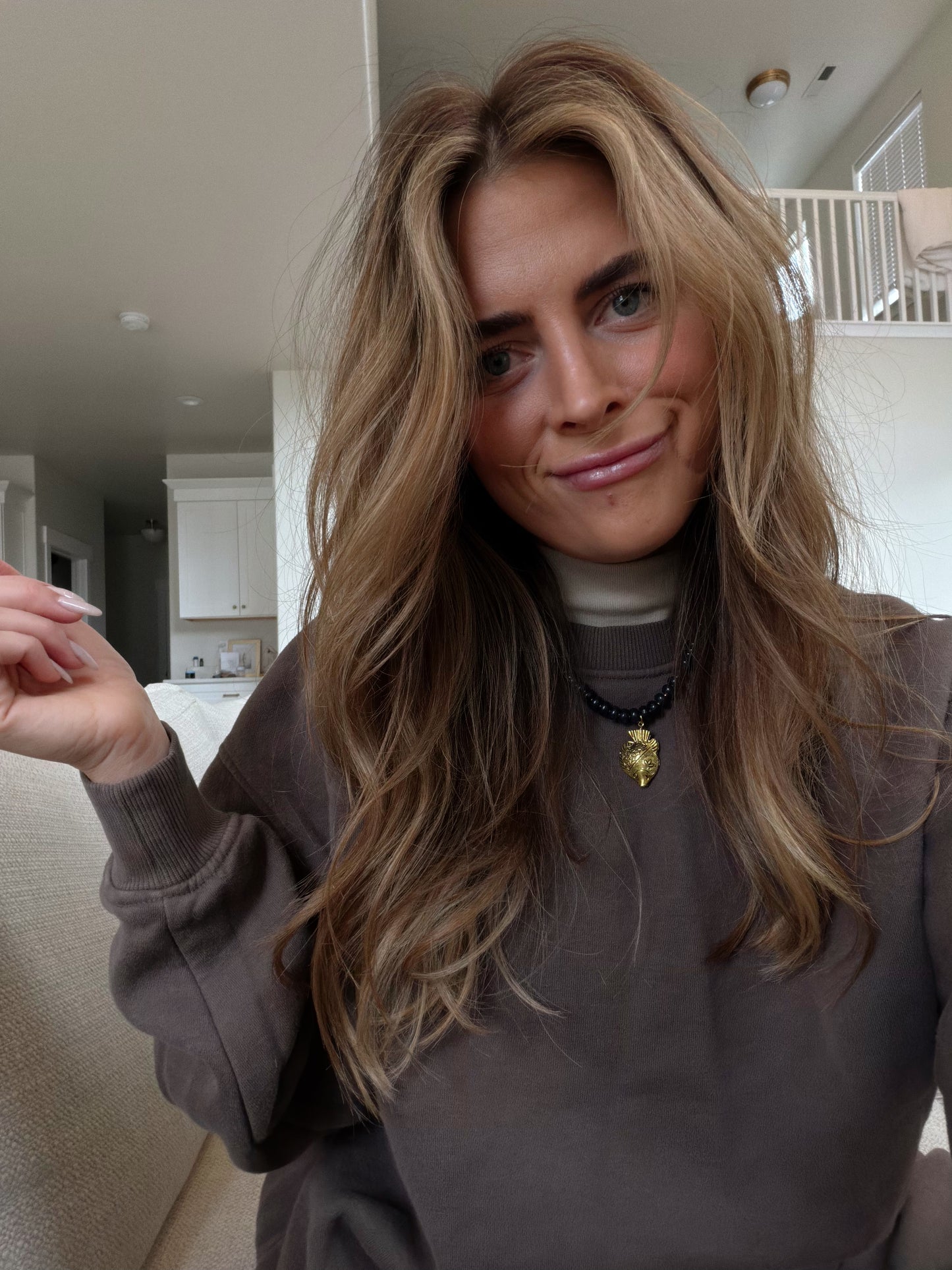 Navy Necklace + Fish Pendant