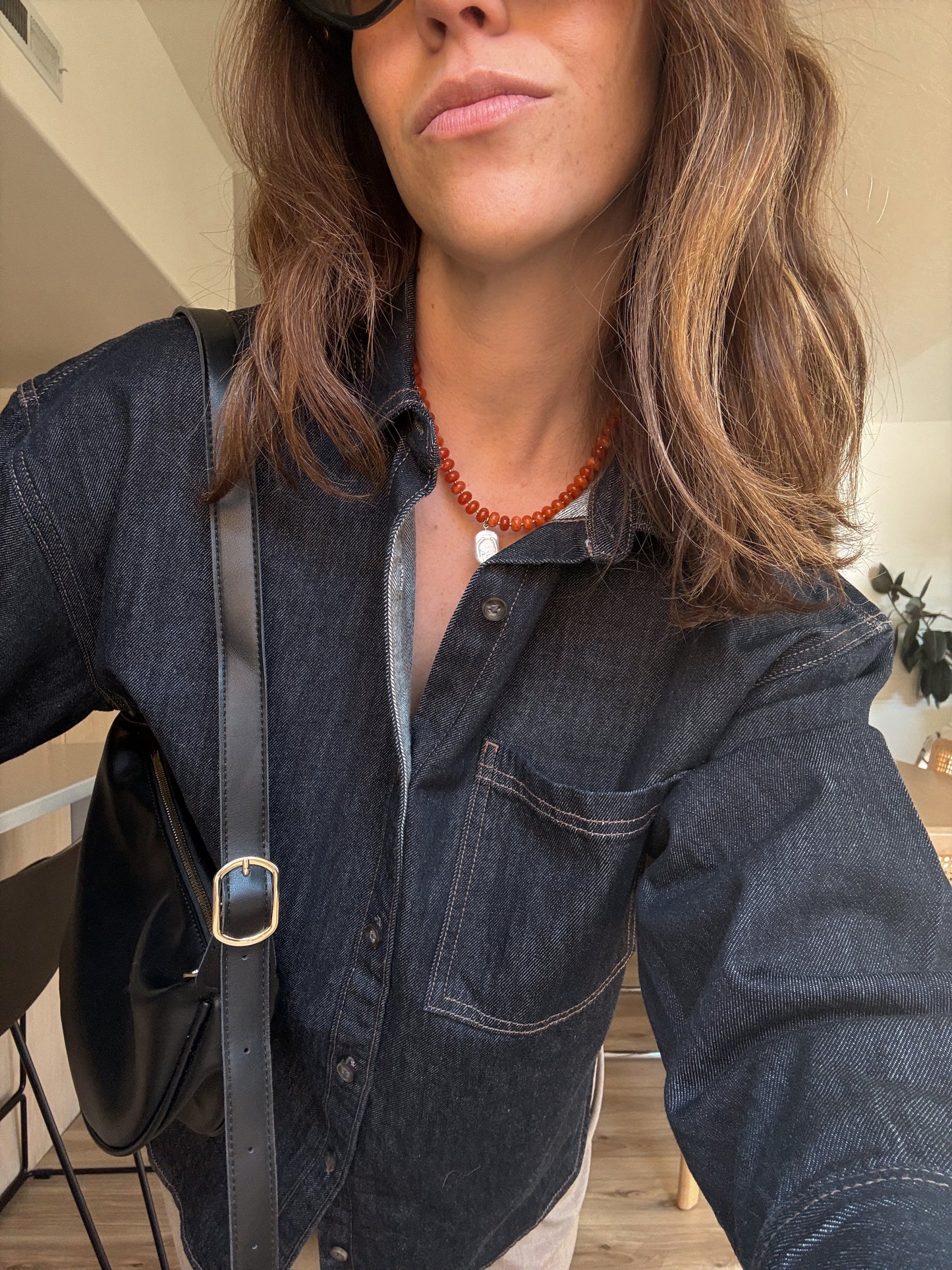 Orange + Pearl Necklace