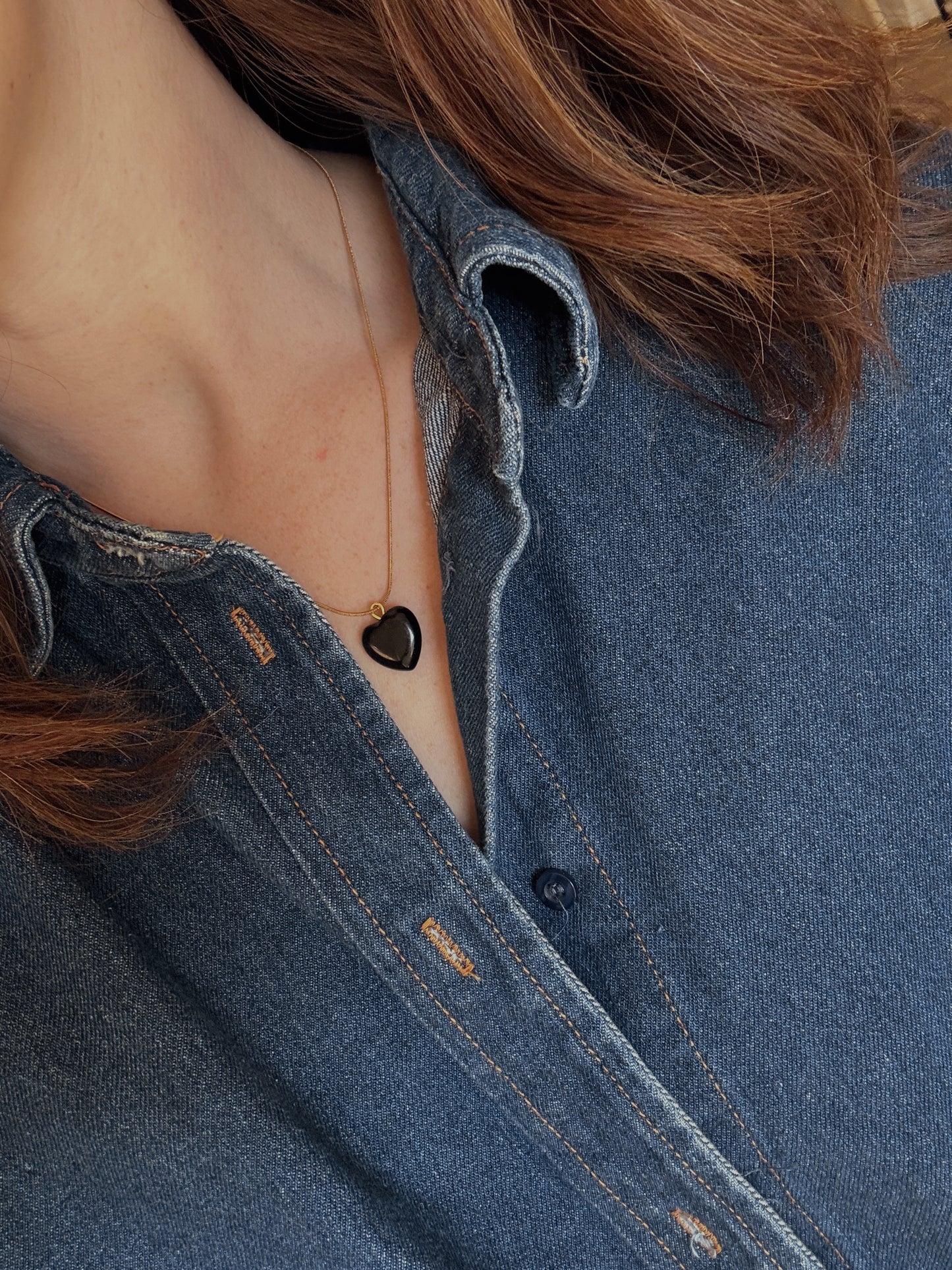 Gold Chain + Midnight Heart