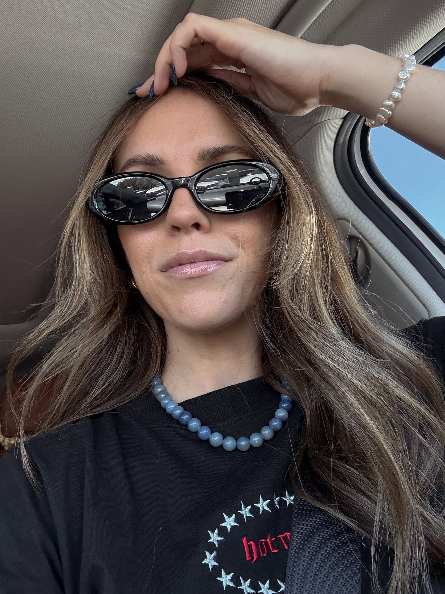 Bleacher Blue Necklace