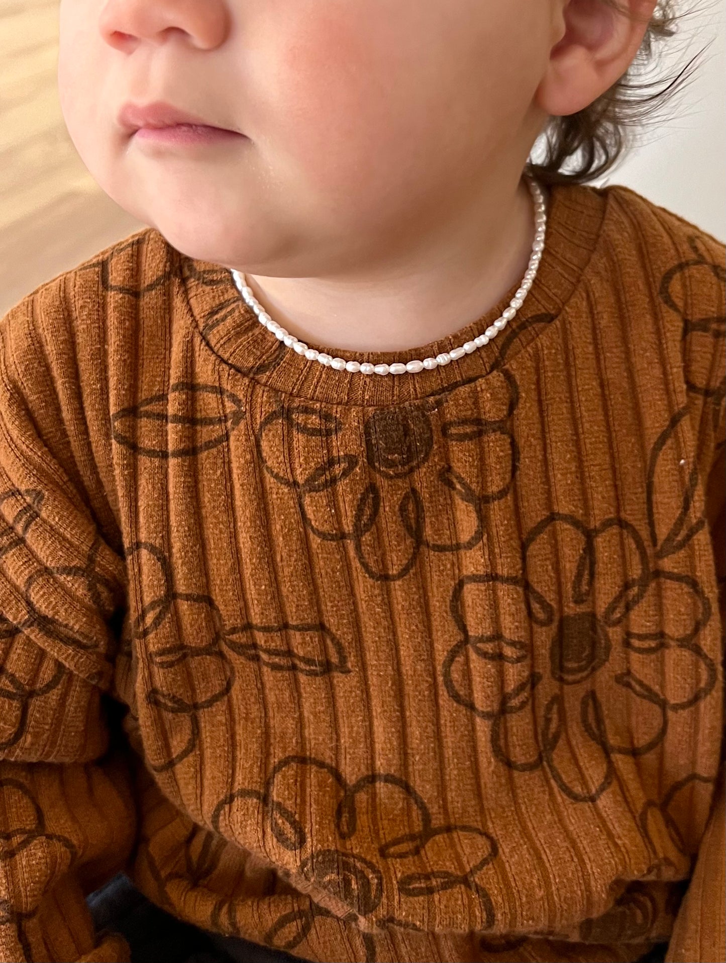 Baby + Kid Rice Pearl Necklace