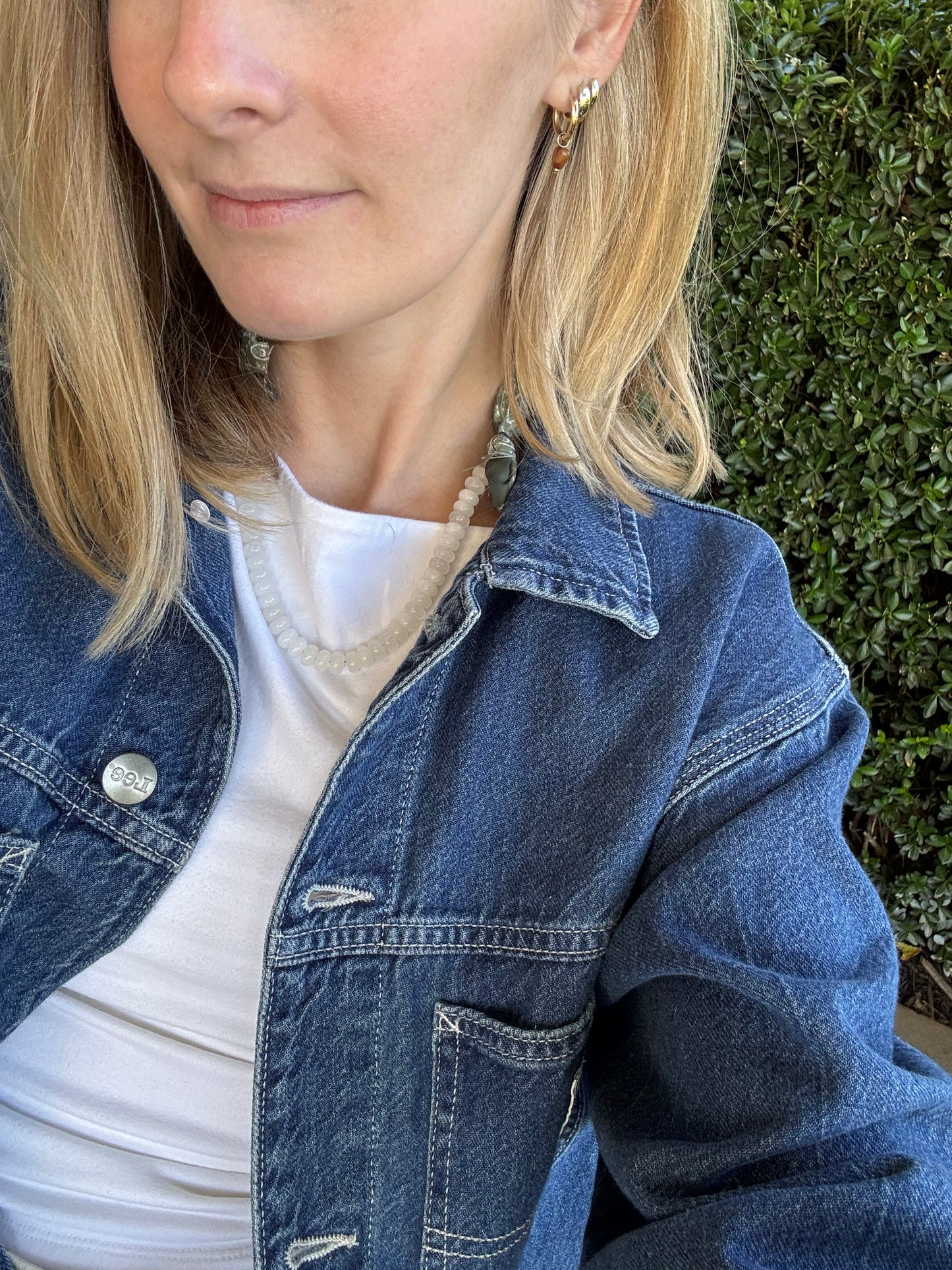 White Jade Bandana Necklace
